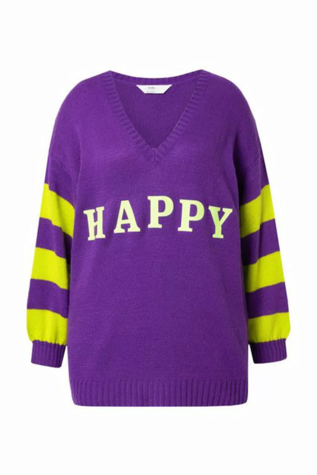 Angel of Style Strickpullover Pullover oversized HAPPY Ringel-Ärmel günstig online kaufen