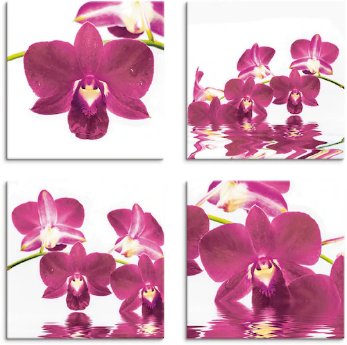 Artland Leinwandbild »Phalaenopsis Orchidee«, Blumen, (4 St.), 4er Set, ver günstig online kaufen