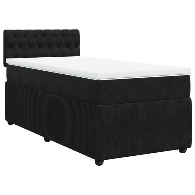 vidaXL Bett Boxspringbett mit Matratze Schwarz 80x200 cm Samt günstig online kaufen