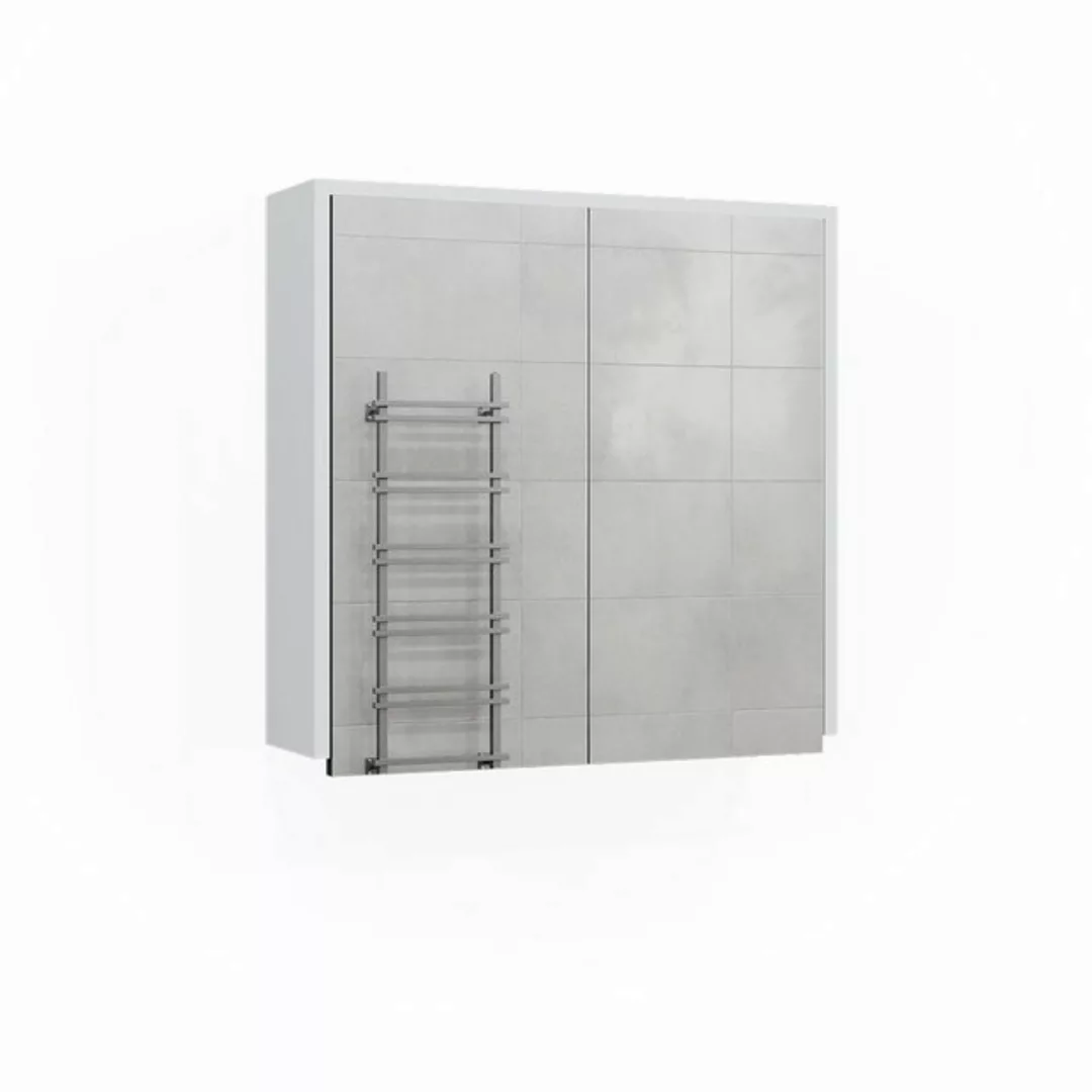 Vicco Badezimmerspiegelschrank Maltin, Weiß/Anthrazit/Weiß, 60 x 58 cm mit günstig online kaufen