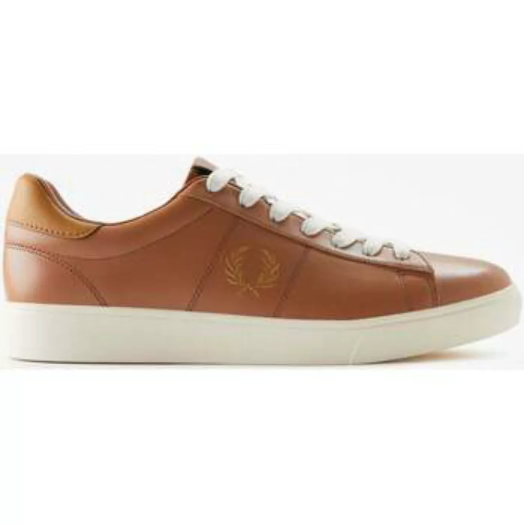 Fred Perry  Sneaker Spencer-Leder – dunkelbraun, dunkles Karamell günstig online kaufen