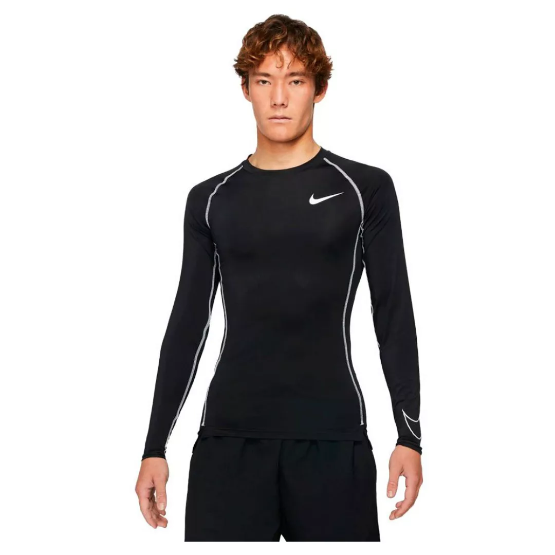 Nike Pro Dri Fit Langarm-t-shirt 3XL Black / White / White günstig online kaufen