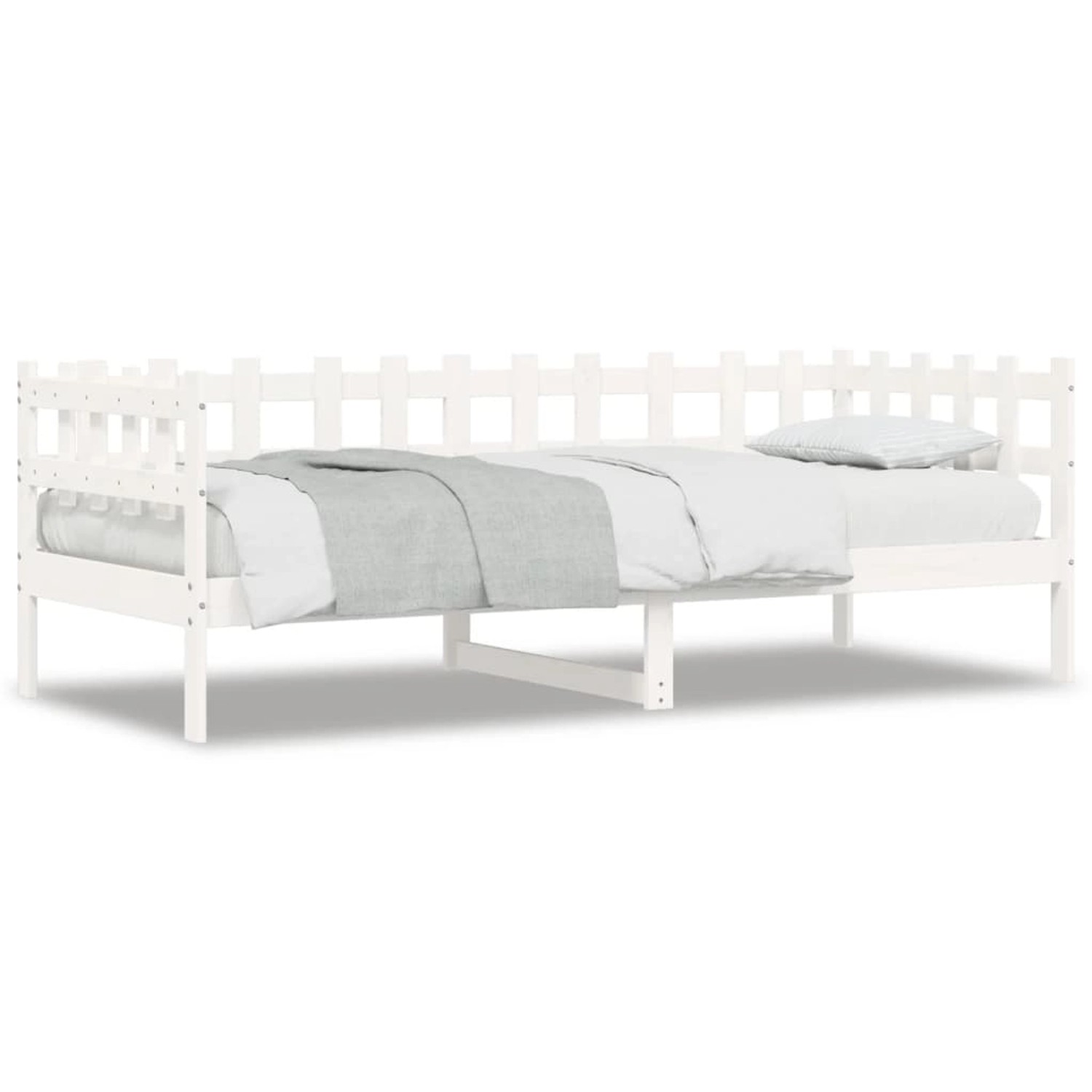 vidaXL Gästebett Gästebett Tagesbett Weiß 90x190 cm Massivholz Kiefer Bett günstig online kaufen