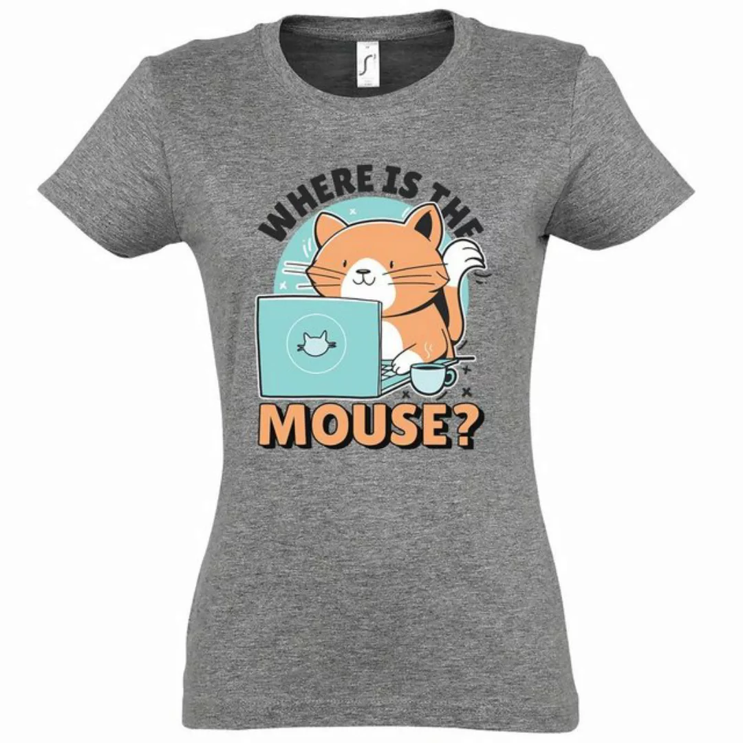 Youth Designz T-Shirt Where Is The Mouse? Damen Shirt mit lustigem Logo Auf günstig online kaufen