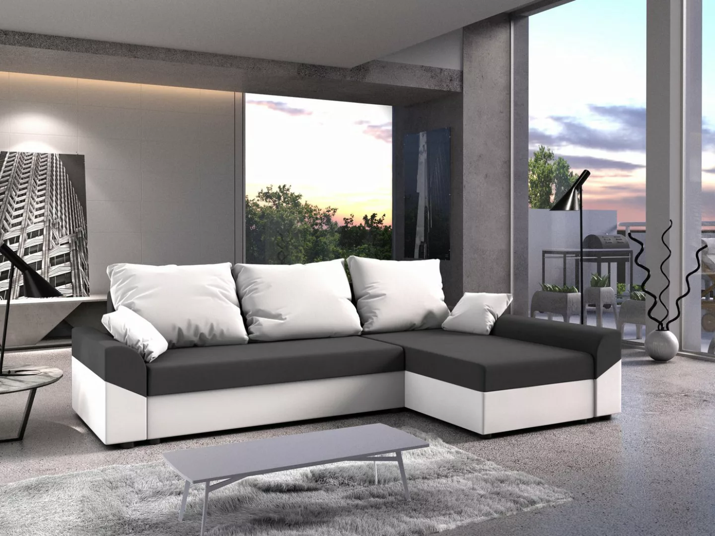 ALTDECOR Ecksofa DENVI, Couch mit Schlaffunktion, Wohnzimmer - Wohnlandscha günstig online kaufen