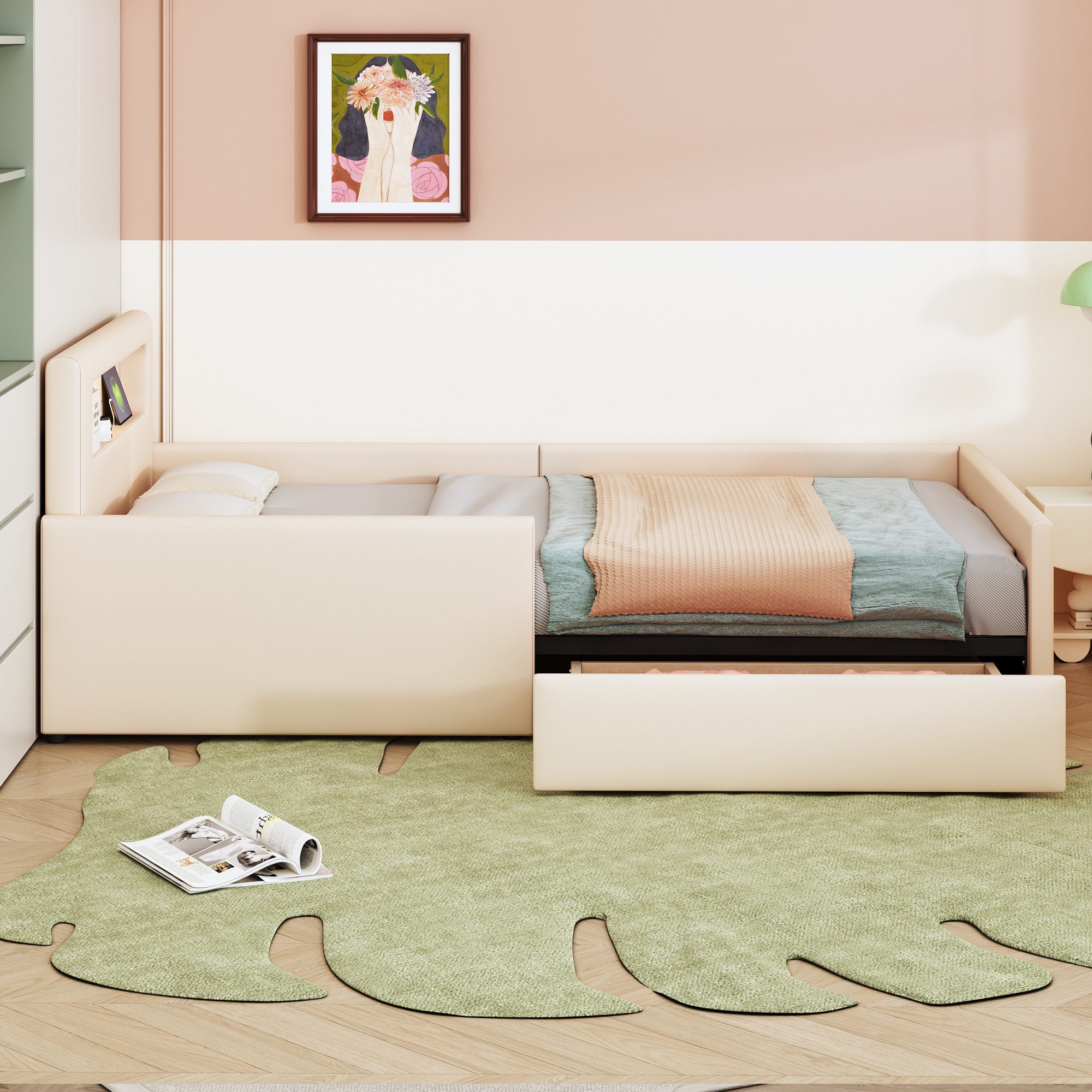 REDOM Polsterbett Funktionsbett Kinderbett (Mit Nachtlicht günstig online kaufen