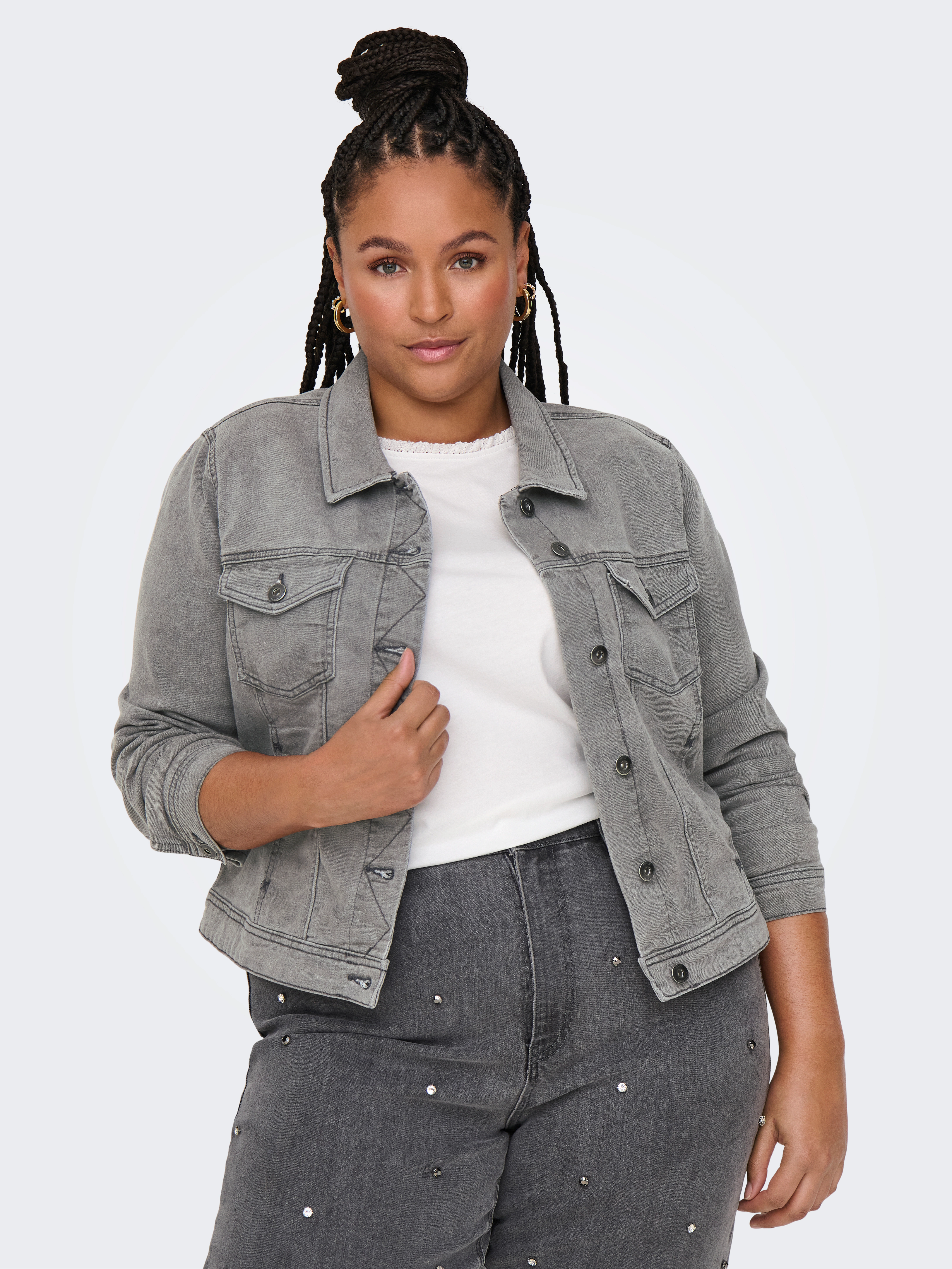 ONLY CARMAKOMA Jeansjacke "CARWESPA LS JACKET MGD DNM NOOS" günstig online kaufen