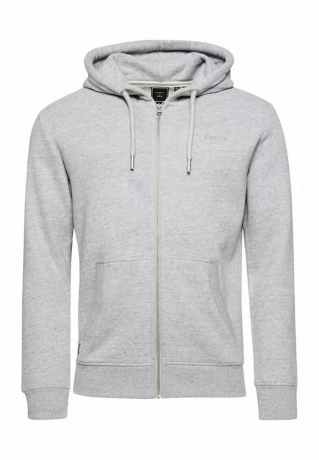 Superdry Sweatshirt Superdry Zipper VINTAGE LOGO EMB ZIPHOOD Athletic Grey günstig online kaufen