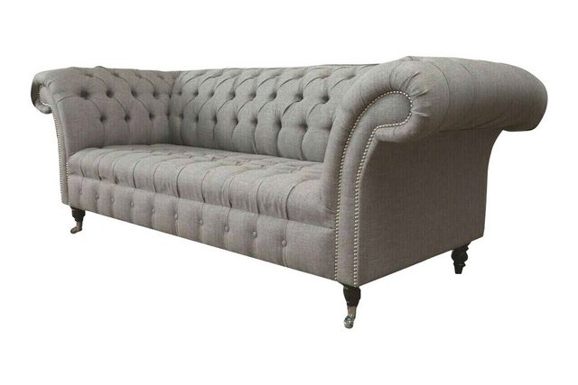 JVmoebel Sofa Chesterfield 3 Sitzer Polster Couch Sofa Couchen Textil Moder günstig online kaufen