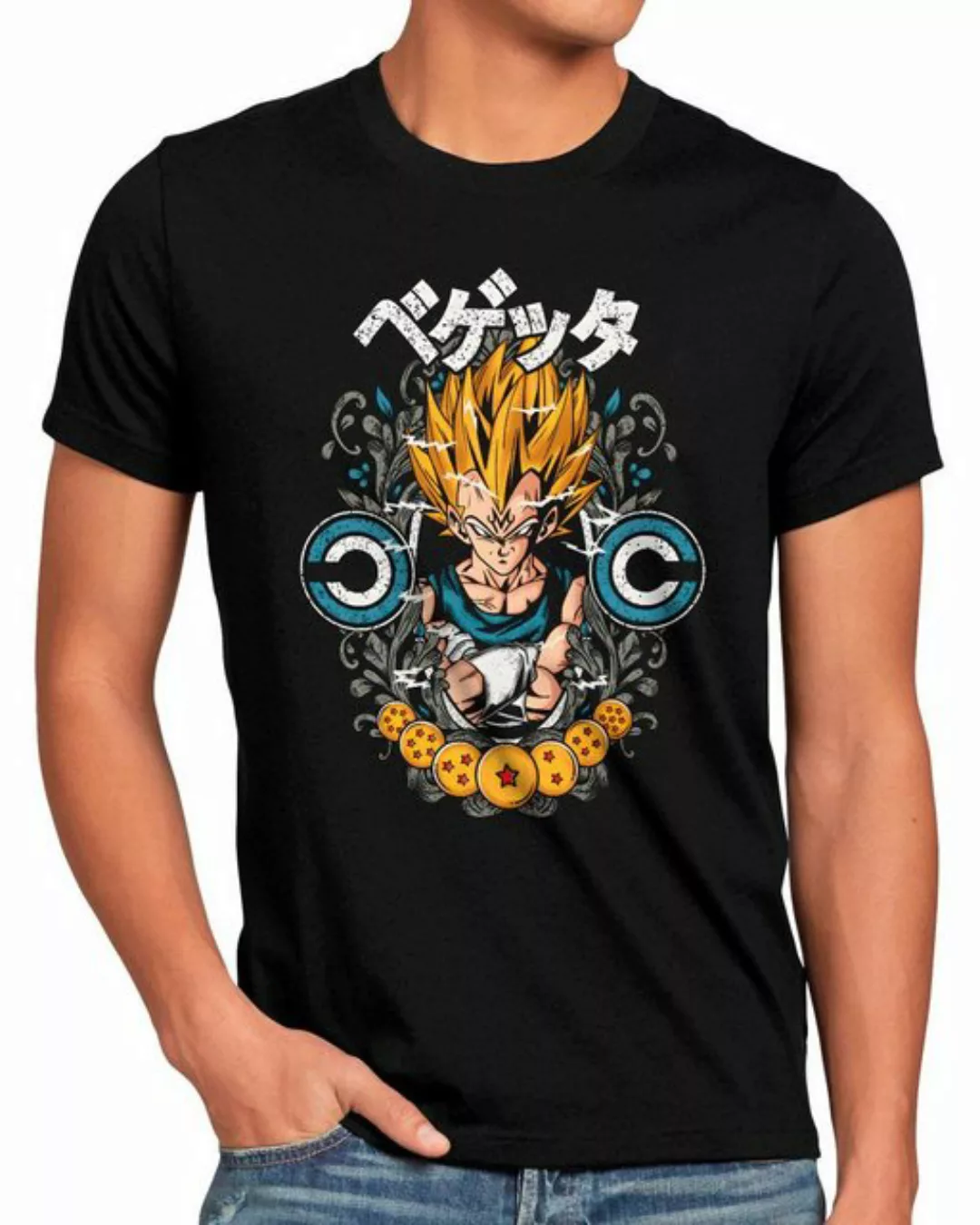style3 Print-Shirt Herren T-Shirt Saiyan Prince super dragonball z gt songo günstig online kaufen