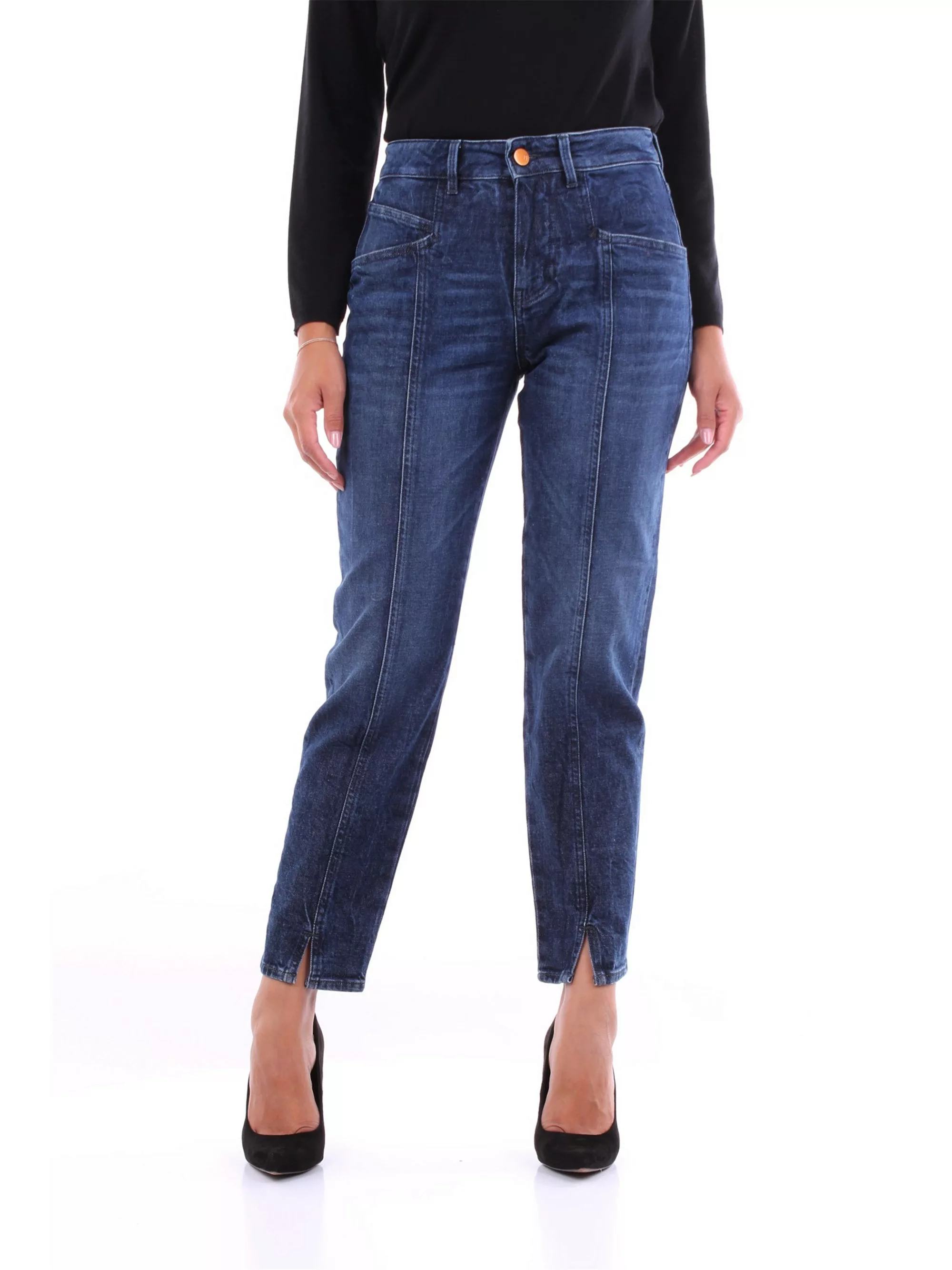 PT TORINO regelmäßig Damen Dunkle Jeans Baumwolle und Elasthan günstig online kaufen