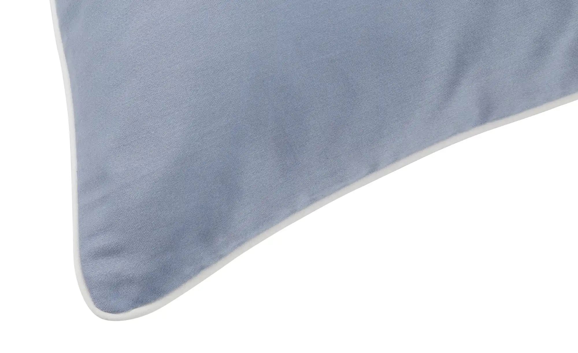 como Satin Wende-Bettwäsche  Satin Piping ¦ blau ¦ Maße (cm): B: 135 Bettwa günstig online kaufen