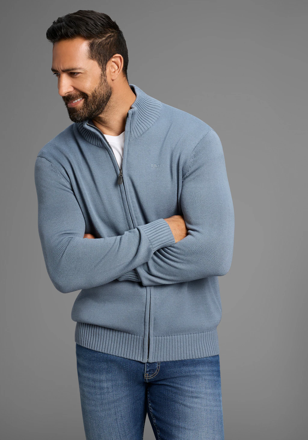 Mans World Strickjacke "neue Farben", aus Baumwollmischung günstig online kaufen
