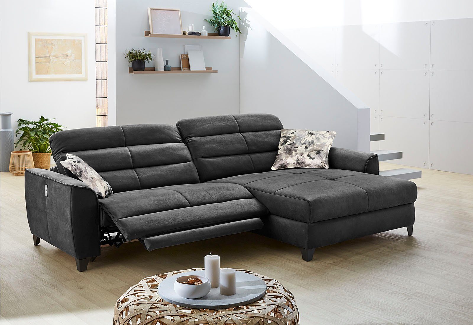 Jockenhöfer Gruppe Ecksofa "Double One L-Form", mit 2x 120cm breiten, elekt günstig online kaufen