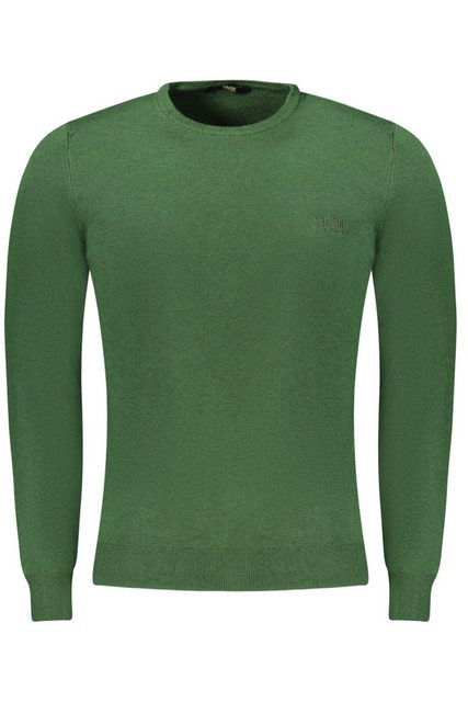 Cavalli Class Strickpullover Grüner Herren Pullover: Langarm & Rundhals mit günstig online kaufen