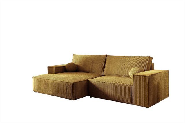 Fun Möbel Ecksofa Schlafsofa Sofa CORUNIA XS in Stoff Poso, Ottomane Links günstig online kaufen