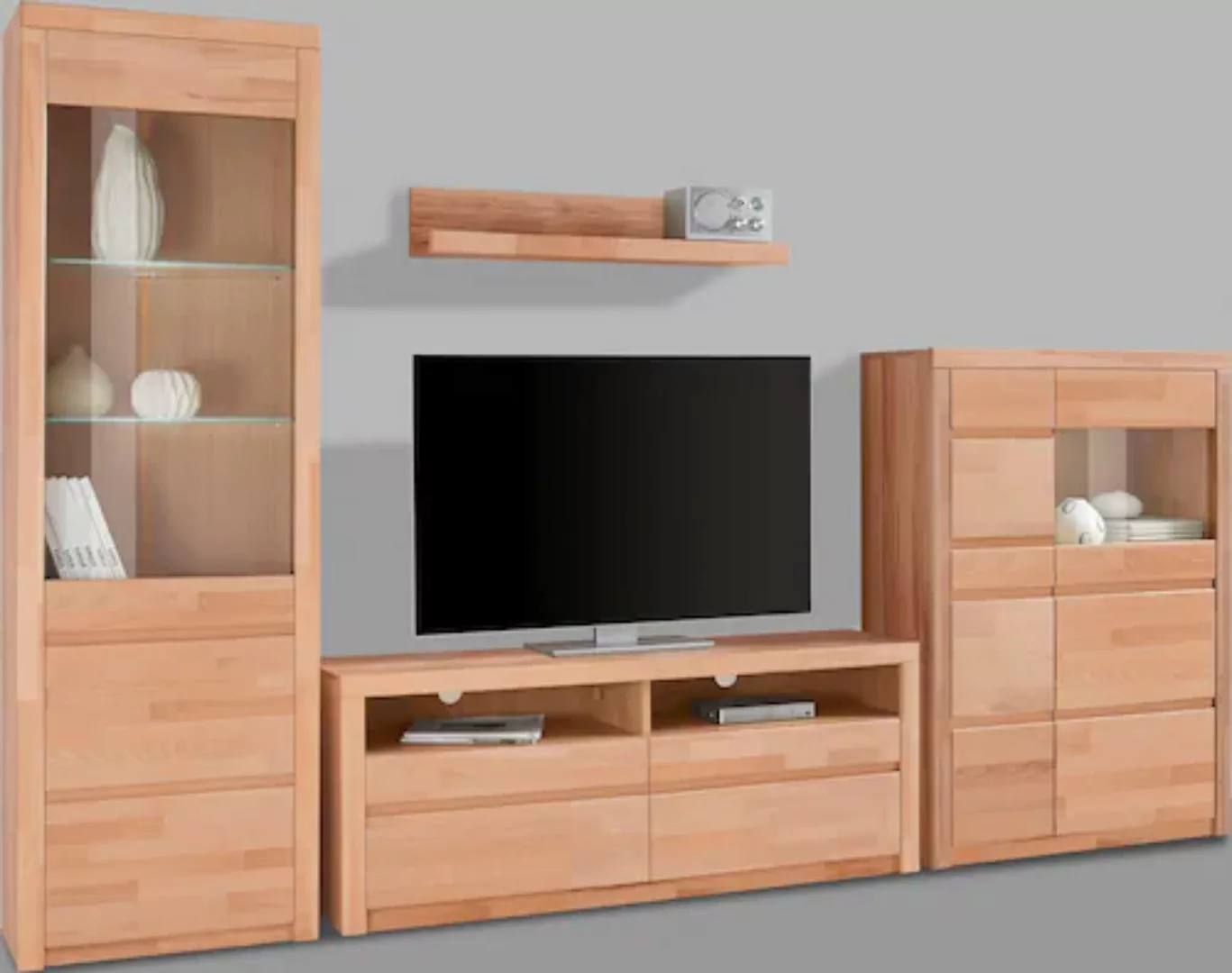 Home affaire Wohnwand "Silkeborg", (Set, 4 St.), teilmassives Holz günstig online kaufen