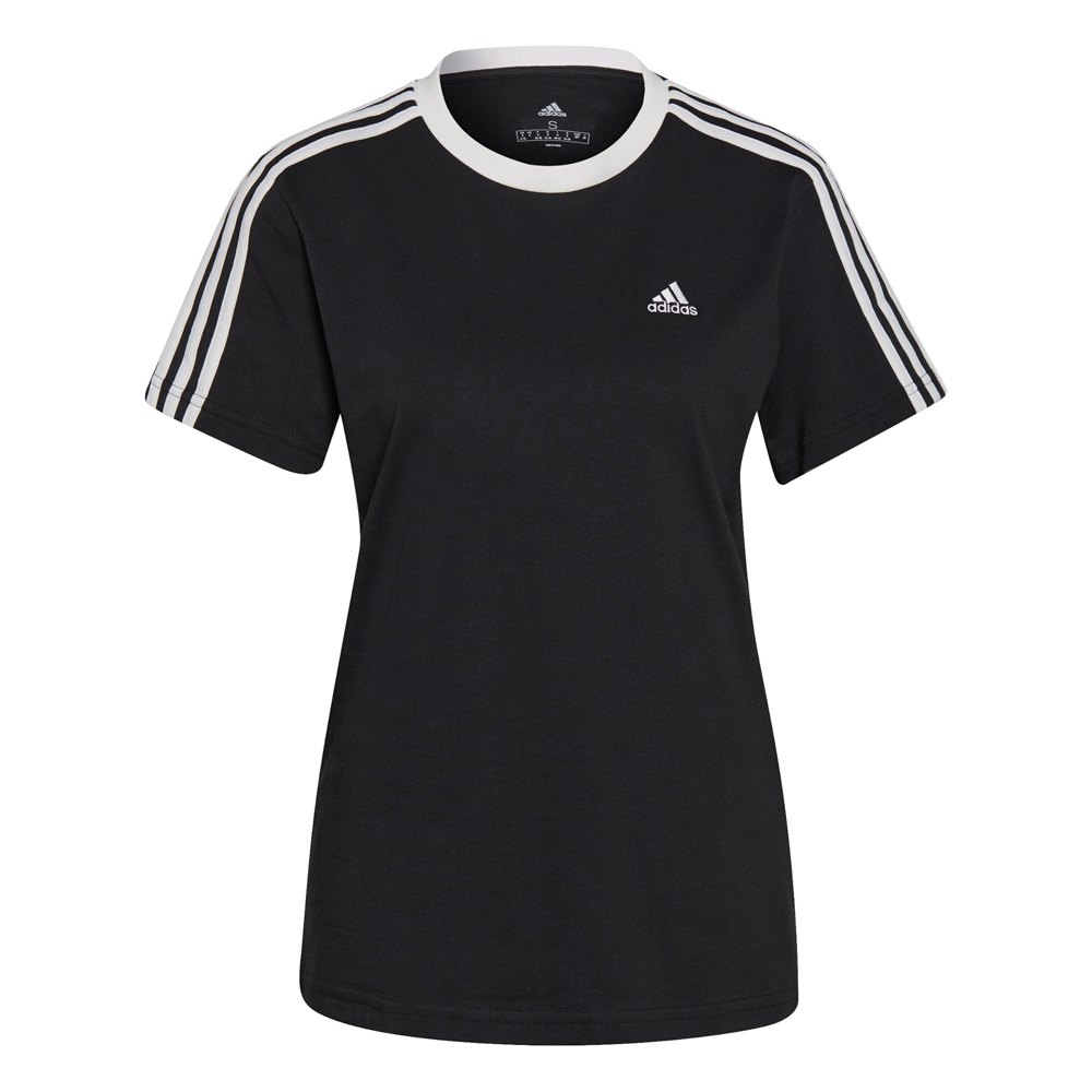 Adidas 3 Stripes Bf Kurzärmeliges T-shirt XL Black / White günstig online kaufen