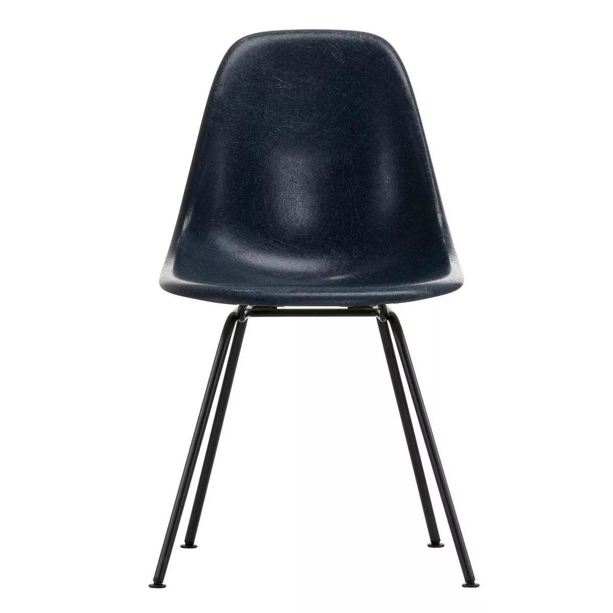 Vitra - Eames Fiberglass Side Chair DSX schwarz - marineblau/Sitzschale Fib günstig online kaufen