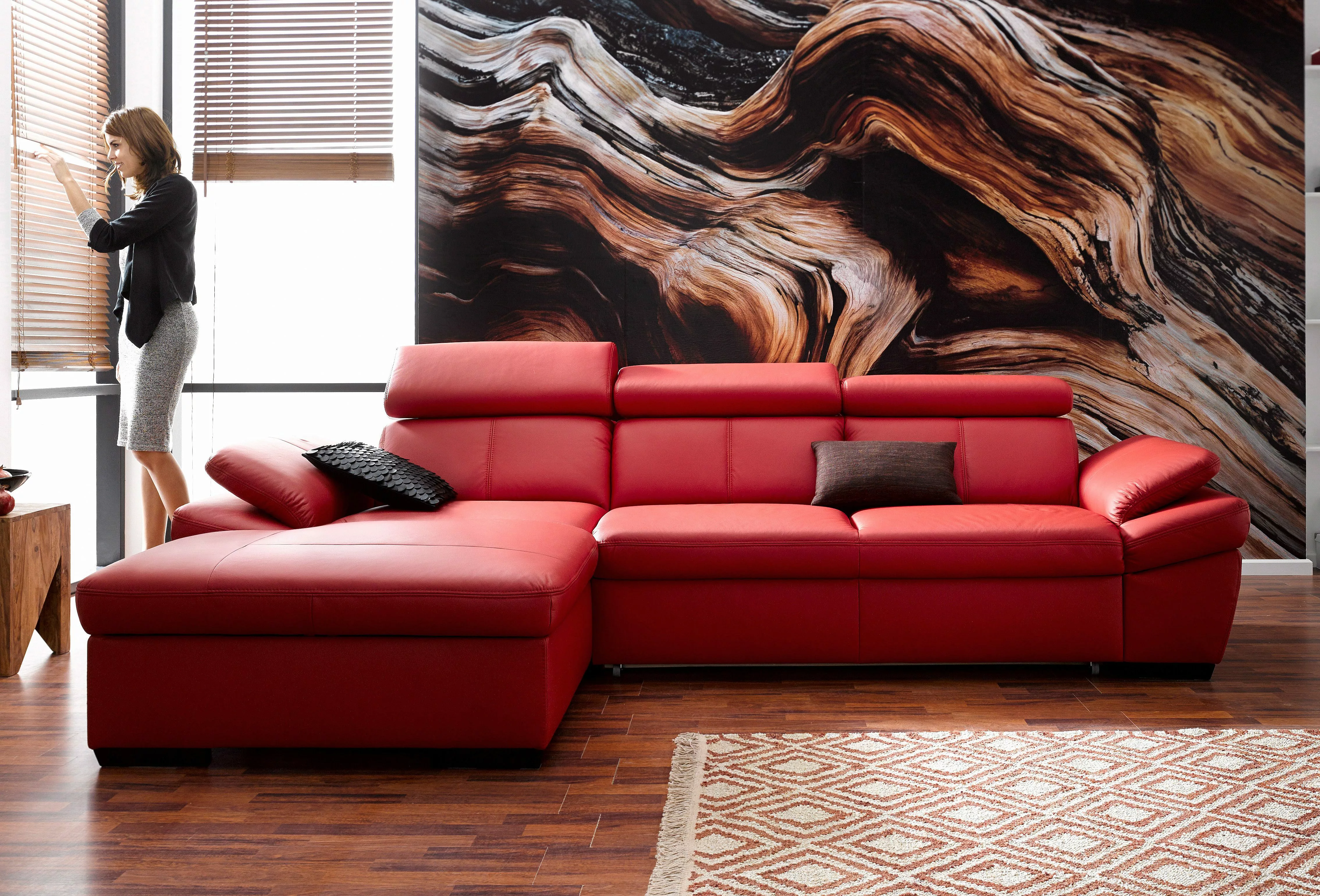 exxpo - sofa fashion Ecksofa "Salerno", inklusive Kopfteil- und Armteilvers günstig online kaufen