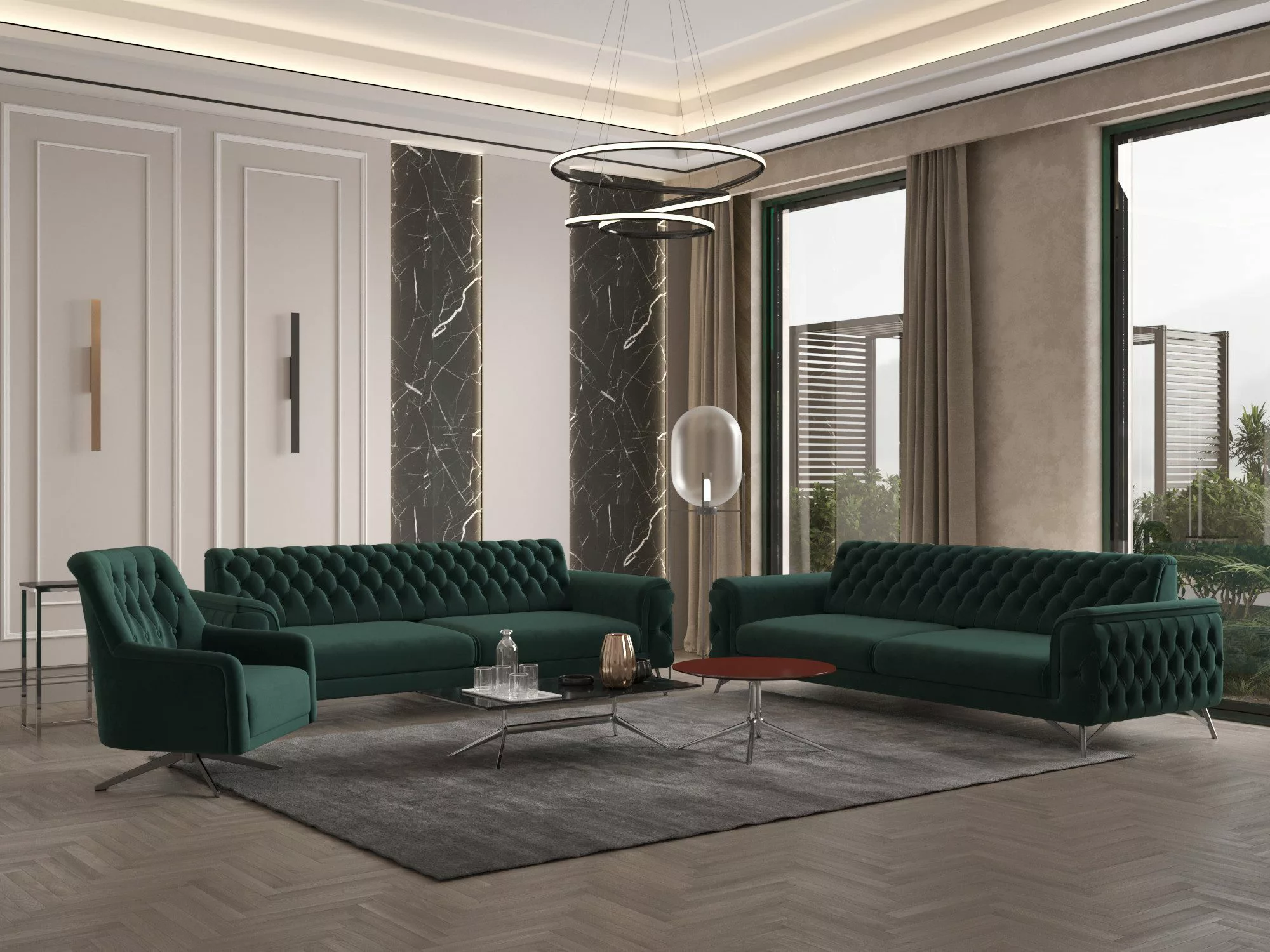 Möbeldreams Sofa Alina Living Kombi-Set Chesterfield günstig online kaufen