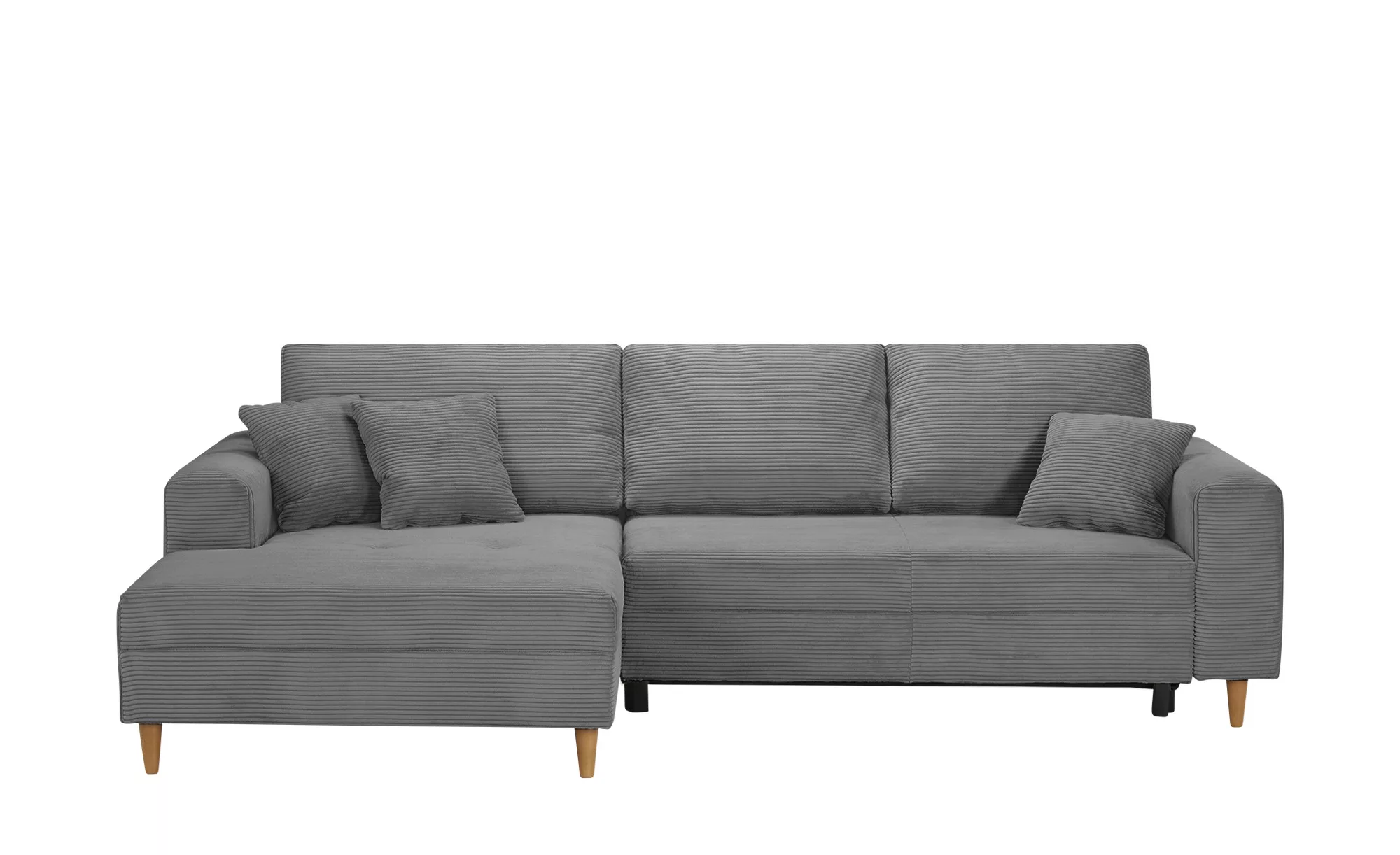 Ecksofa mit Schlaffunktion  Benedita ¦ grau ¦ Maße (cm): B: 275 H: 91 T: 17 günstig online kaufen