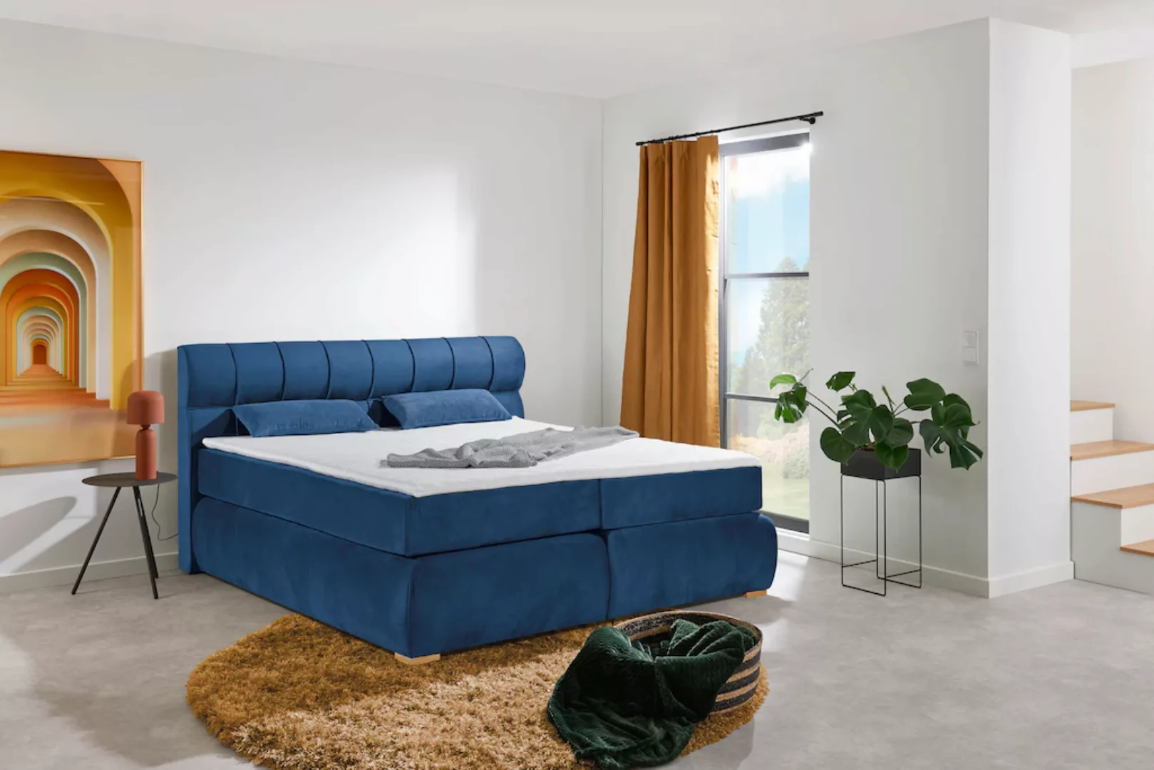Places of Style Boxspringbett "Felicia", in H4, inkl. Topper und Bettkasten günstig online kaufen