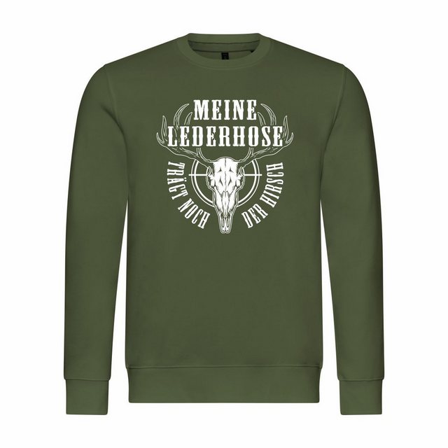 deinshirt Rundhalspullover Herren Sweatshirt Meine Lederhose trägt noch der günstig online kaufen