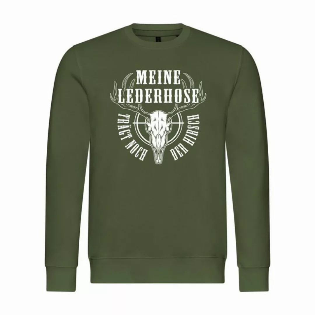 deinshirt Rundhalspullover Herren Pullover Meine Lederhose trägt noch der H günstig online kaufen