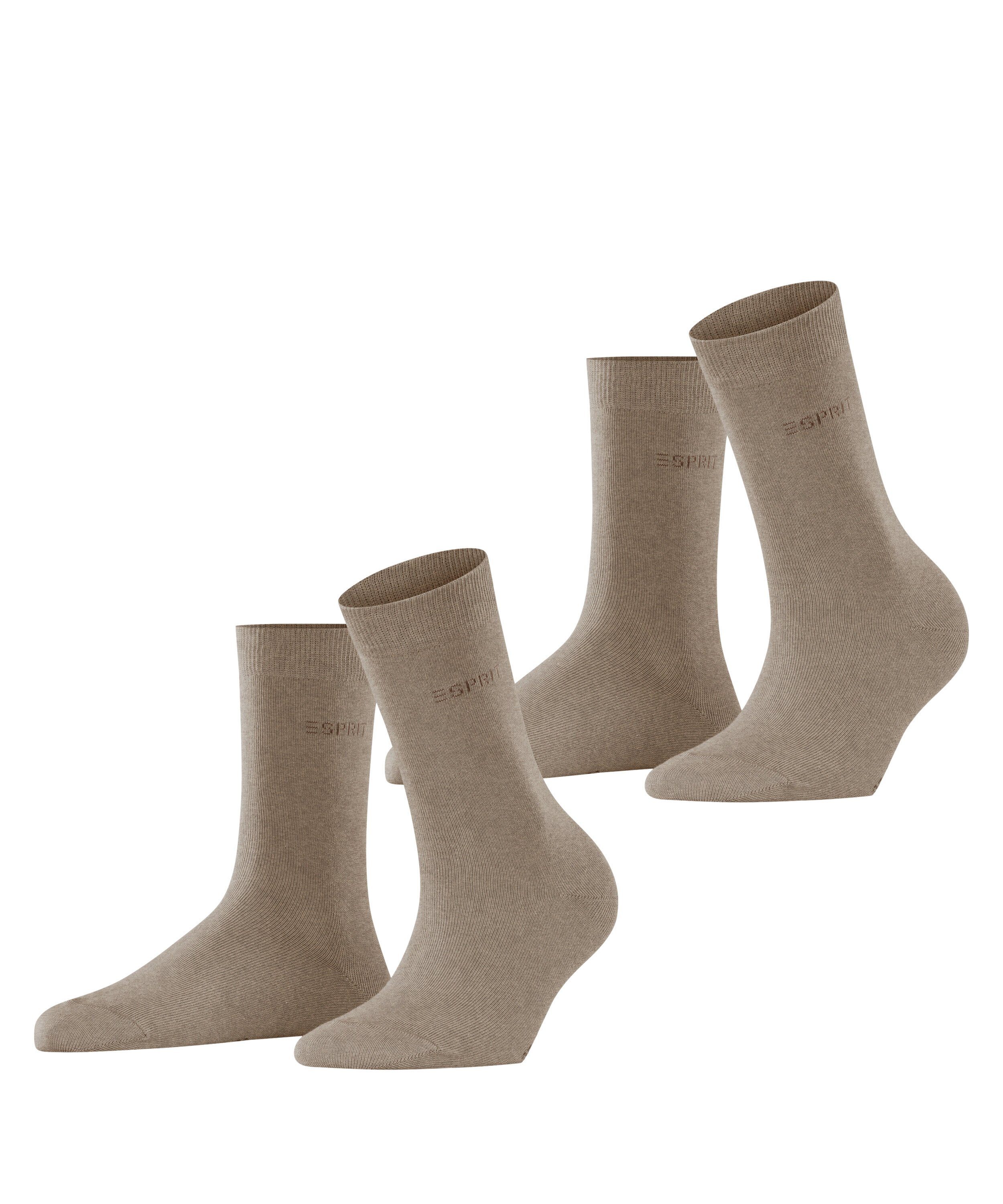 Esprit Damen Socken Uni 2er Pack günstig online kaufen