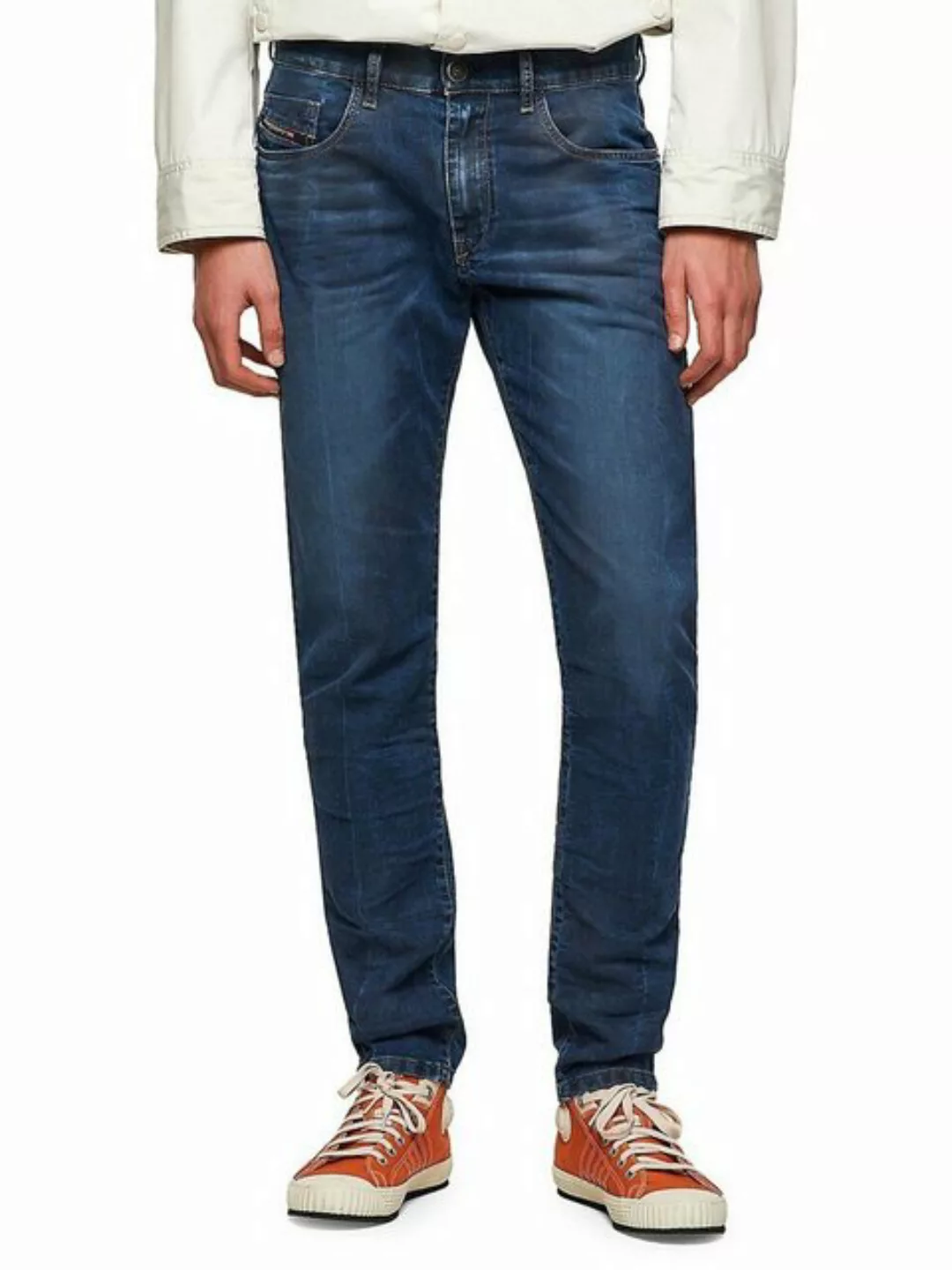 Diesel Straight-Jeans Hellblaue Regular Vintage Hose - D-Viker 09C66 günstig online kaufen