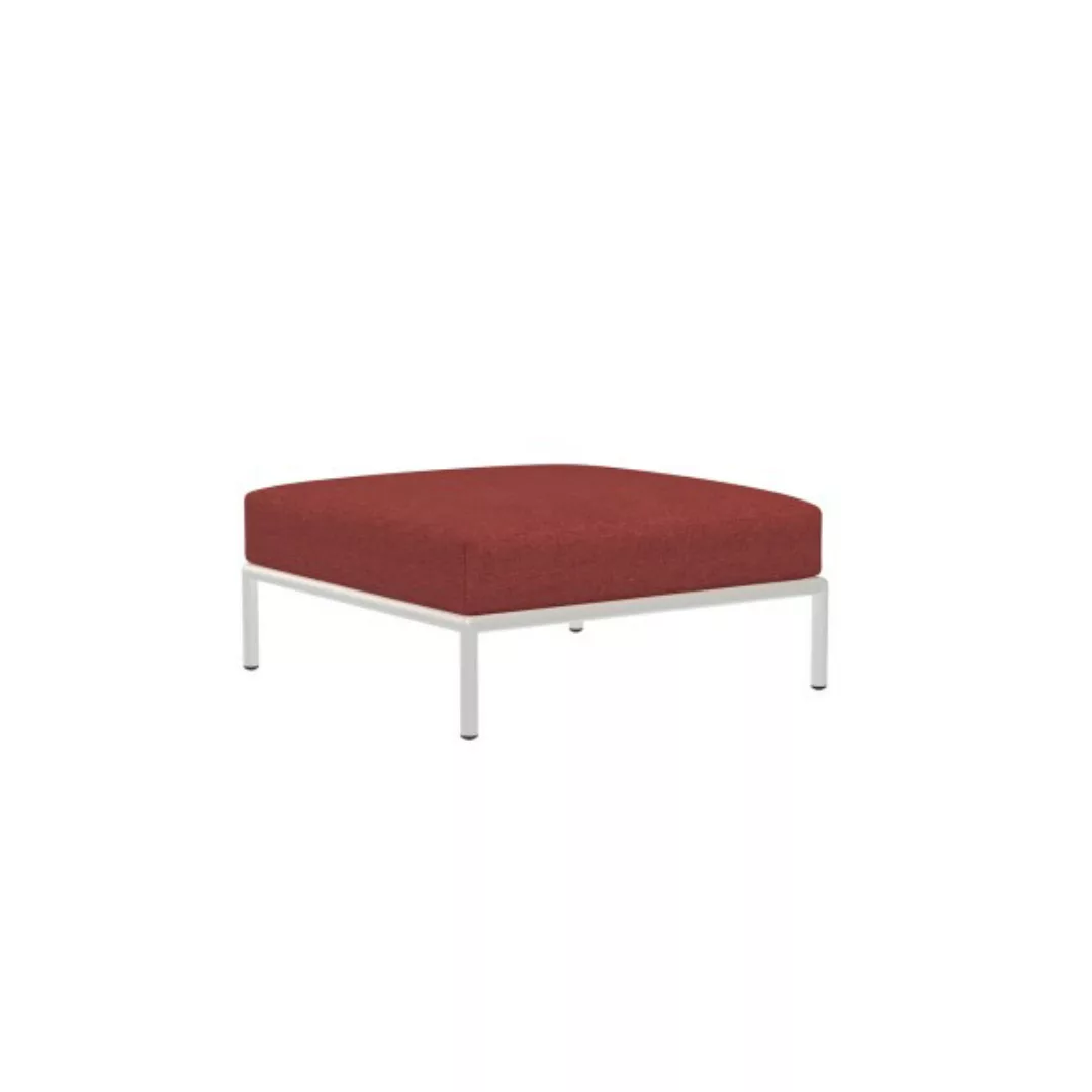 LEVEL Outdoor Ottoman Lounge-Modul 3 Scharlachrot Weiß günstig online kaufen