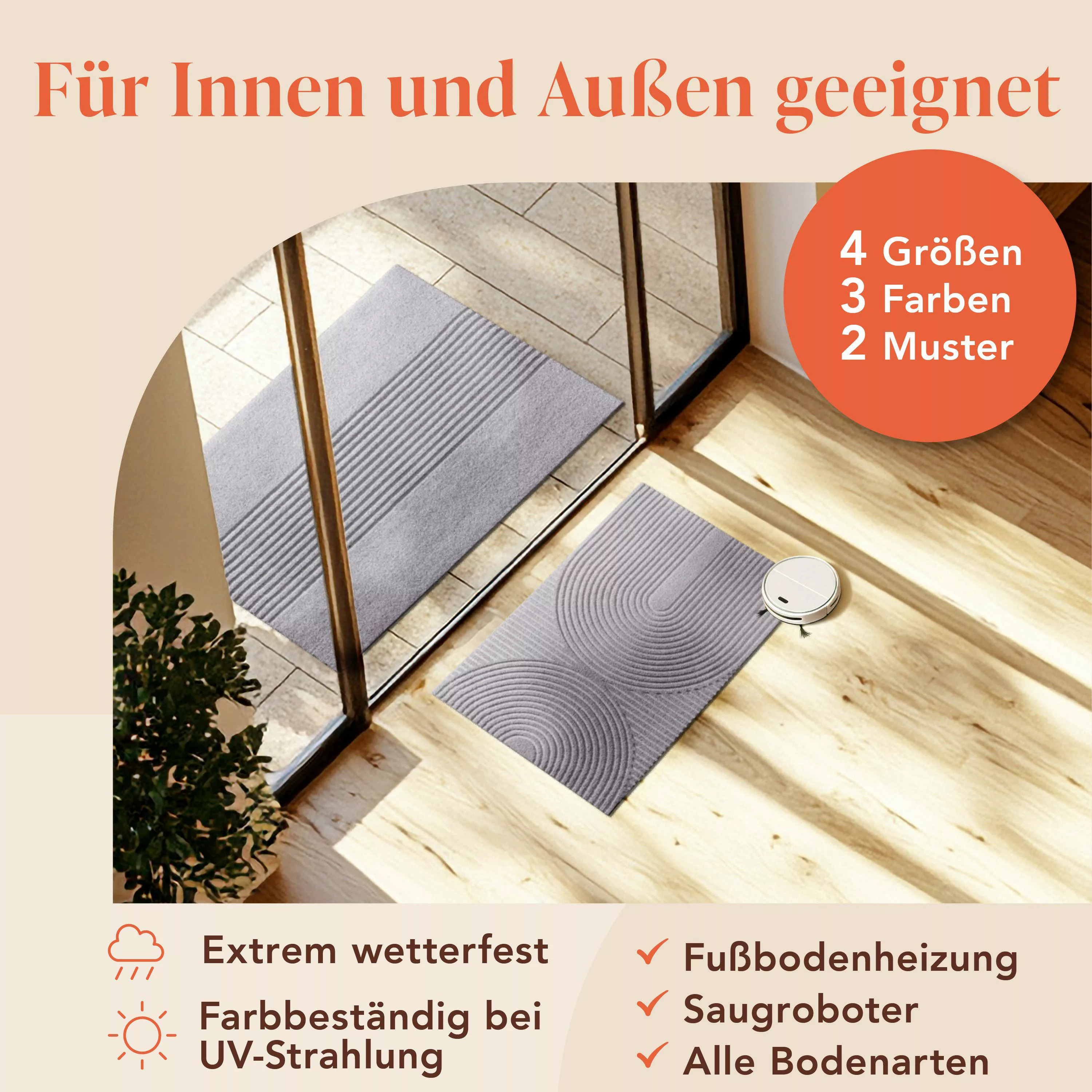 Blumtal Fußmatte rutschfeste Schmutzfangmatte aus langlebigem günstig online kaufen