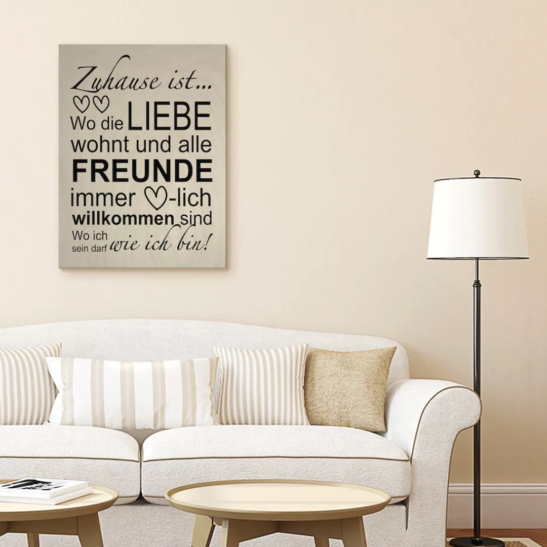 Artland Holzbild "Wo die Liebe wohnt", Sprüche & Texte, (1 St.) günstig online kaufen