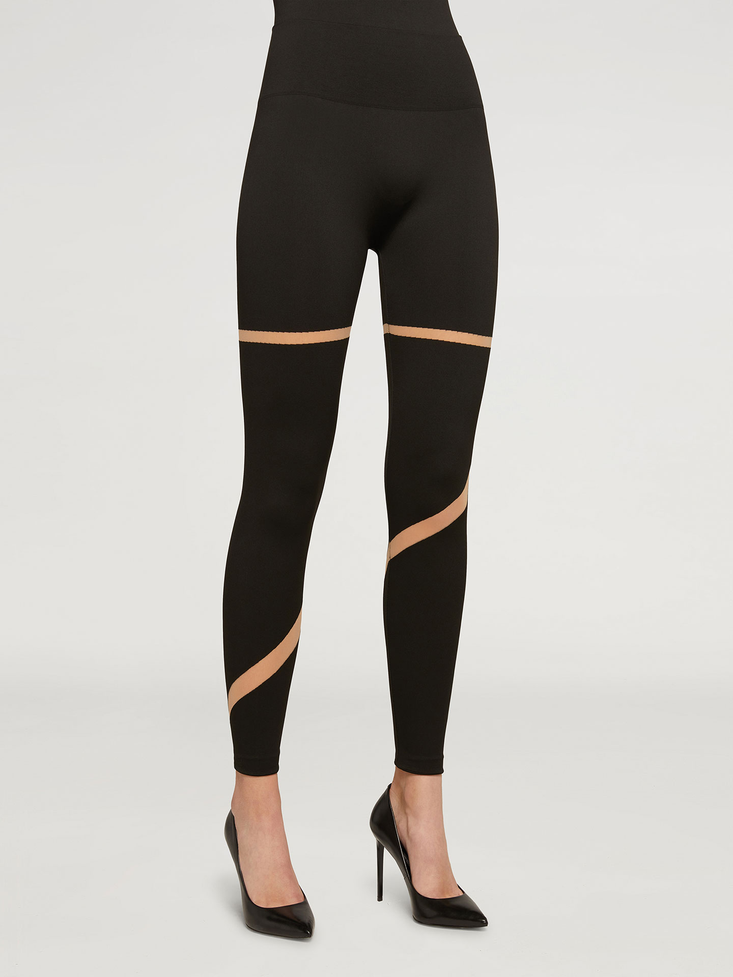 Wolford - Leia Leggings, Frau, fairly light/black, Größe: M günstig online kaufen