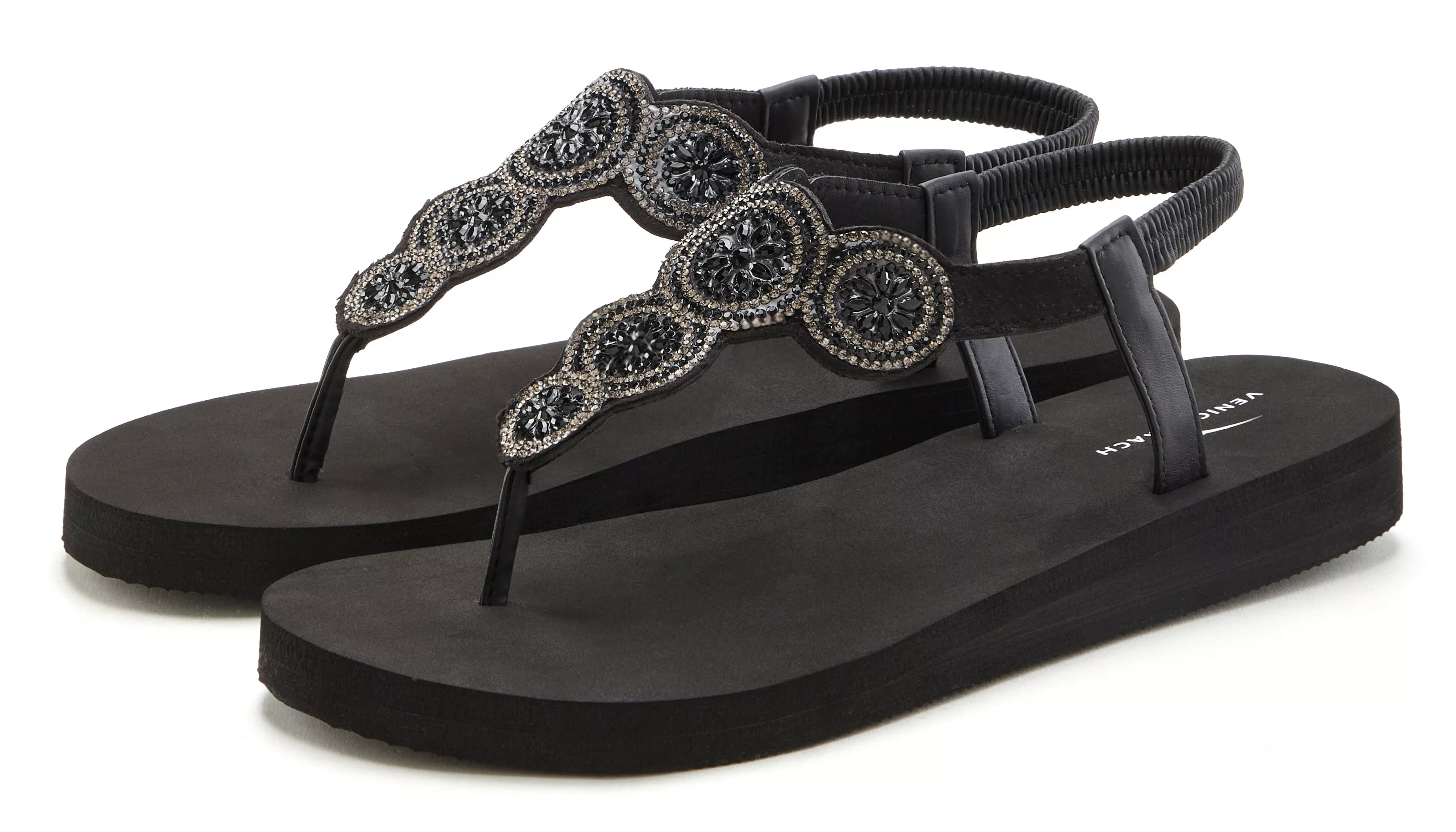 Venice Beach Zehensteg-Sandale, ultraleicht mit Glitzerdetails VEGAN günstig online kaufen