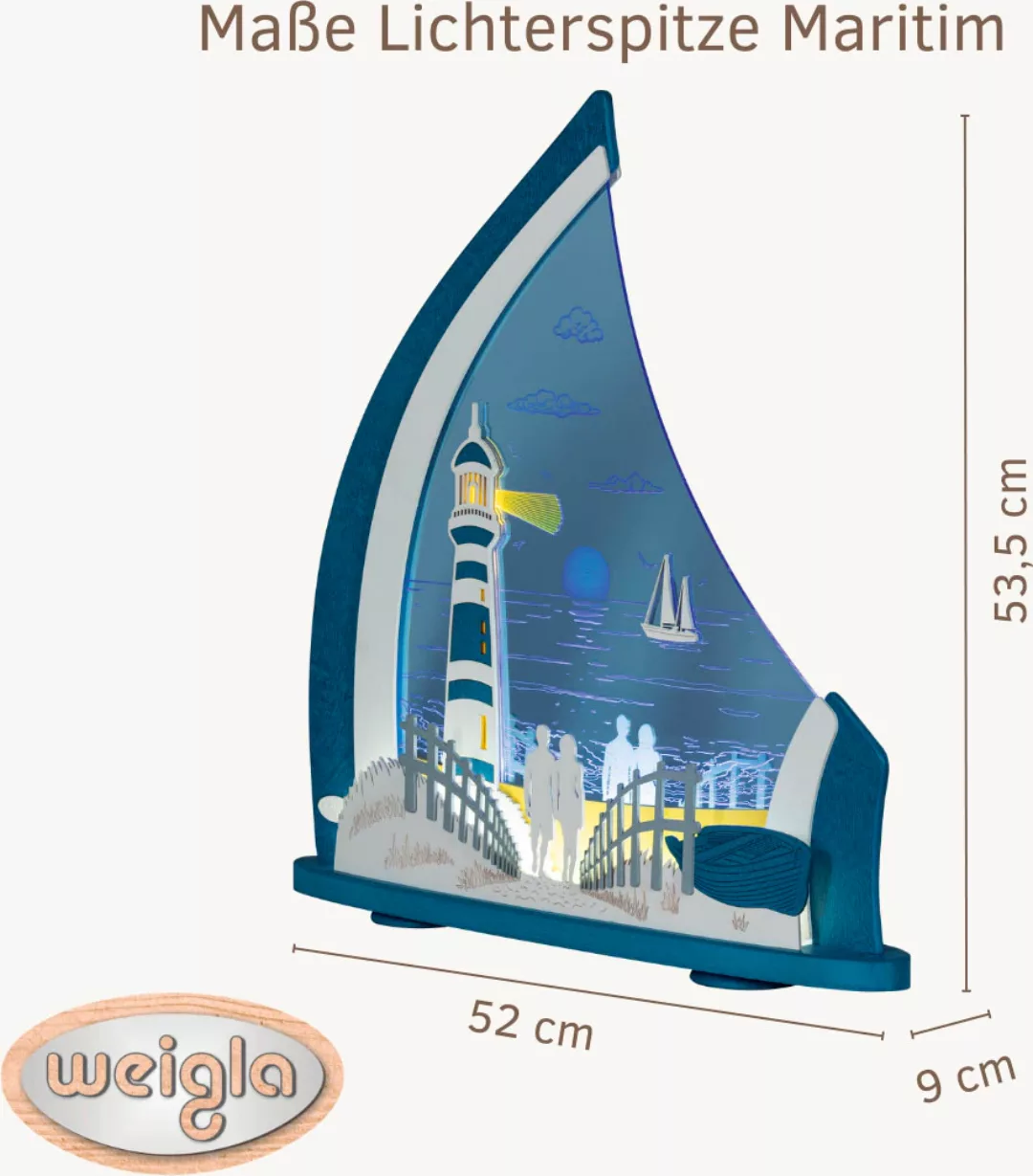 Weigla LED Lichterbogen "Maritim, Leuchtturm, Lichterspitze, Dekoleuchte BL günstig online kaufen