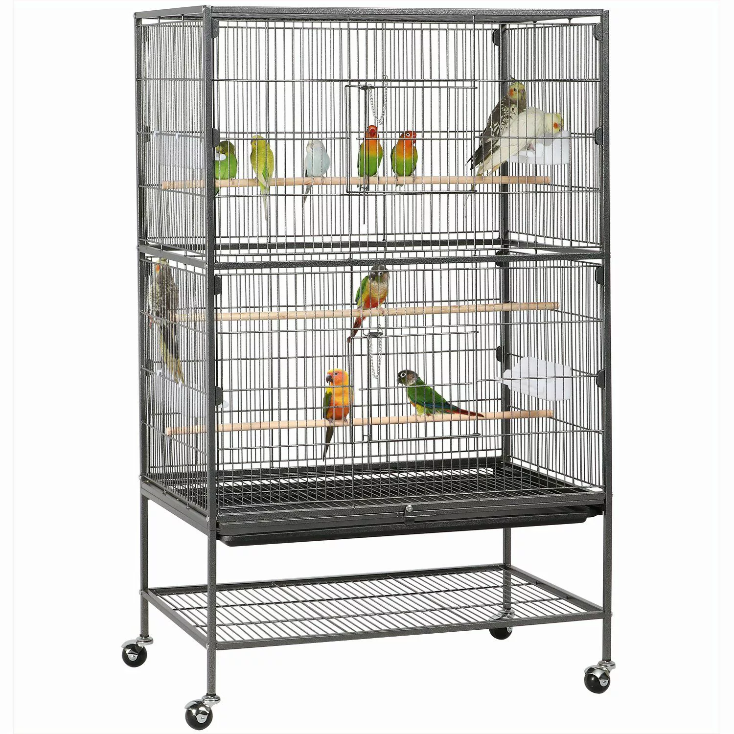 Yaheetech Vogelkäfig, Vogelvoliere Nagerkäfig mit Schmutzwanneneinsatz günstig online kaufen