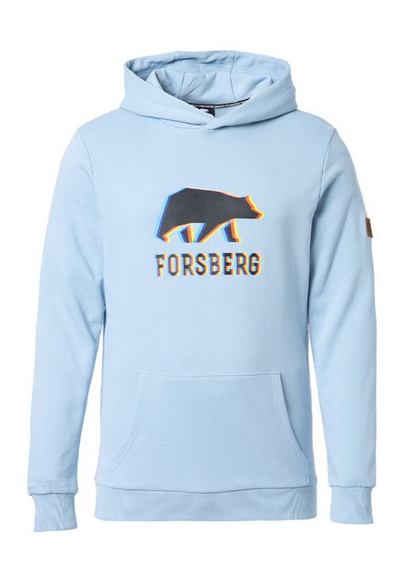 FORSBERG Sweatshirt Hoodie mit schwarzem Anaglyph-Logo günstig online kaufen