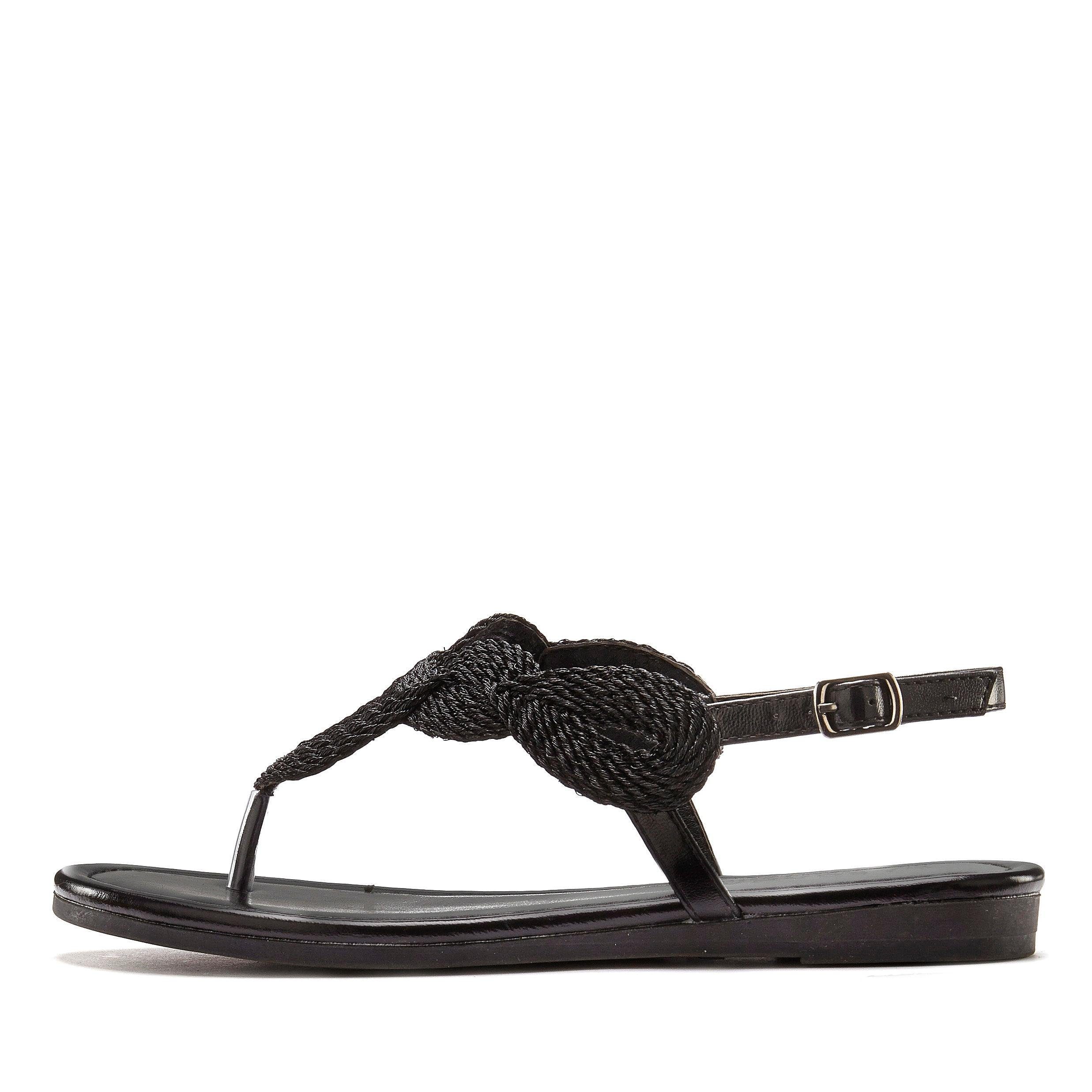 LASCANA Zehentrenner Sandale, Pantolette im Metallic-Look günstig online kaufen