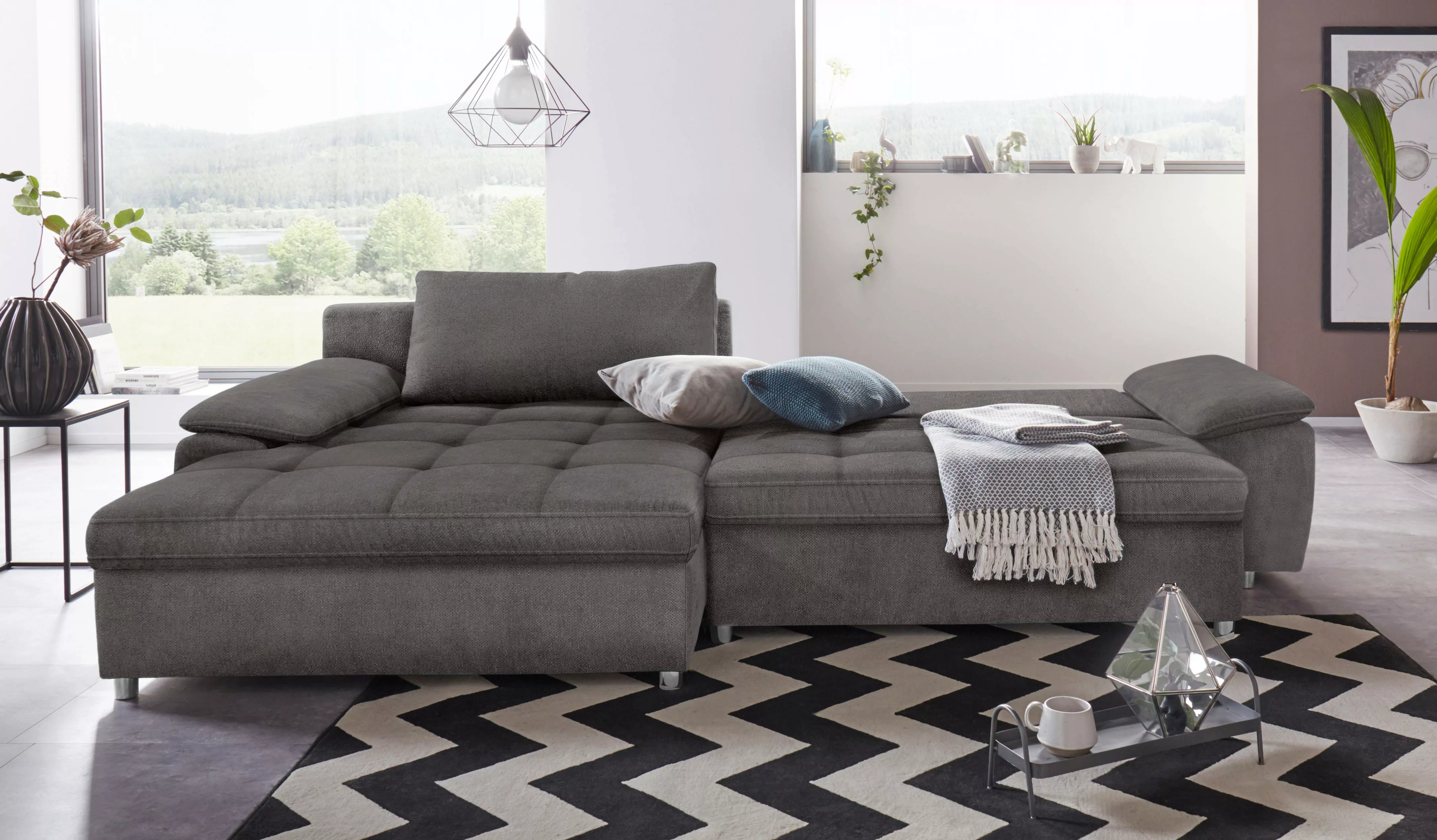 sit&more Ecksofa »Labene L-Form«, wahlweise mit Bettfunktion und Bettkasten günstig online kaufen