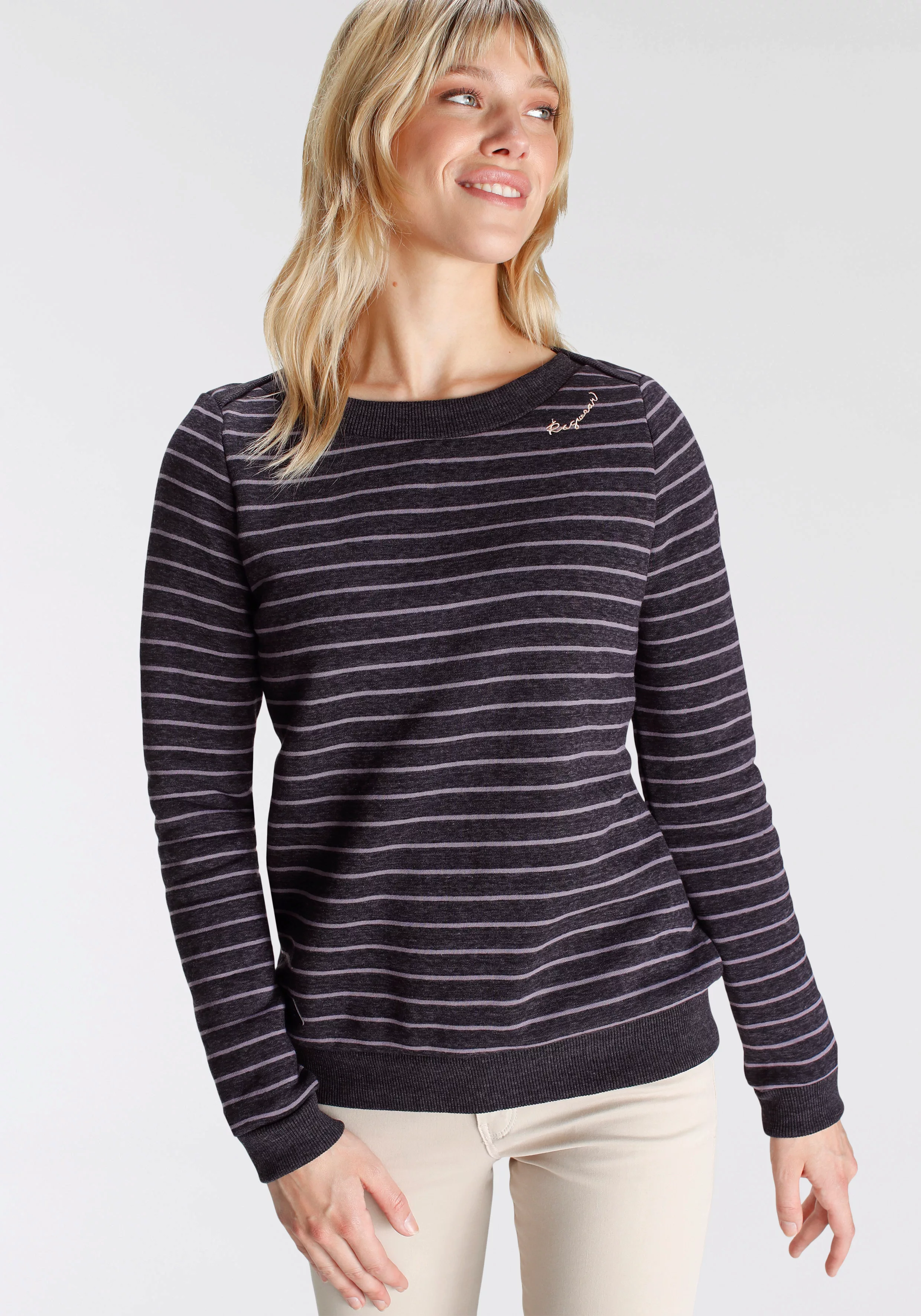 Ragwear Sweater TASHI Longsleeve Pullover im Streifen-Design günstig online kaufen