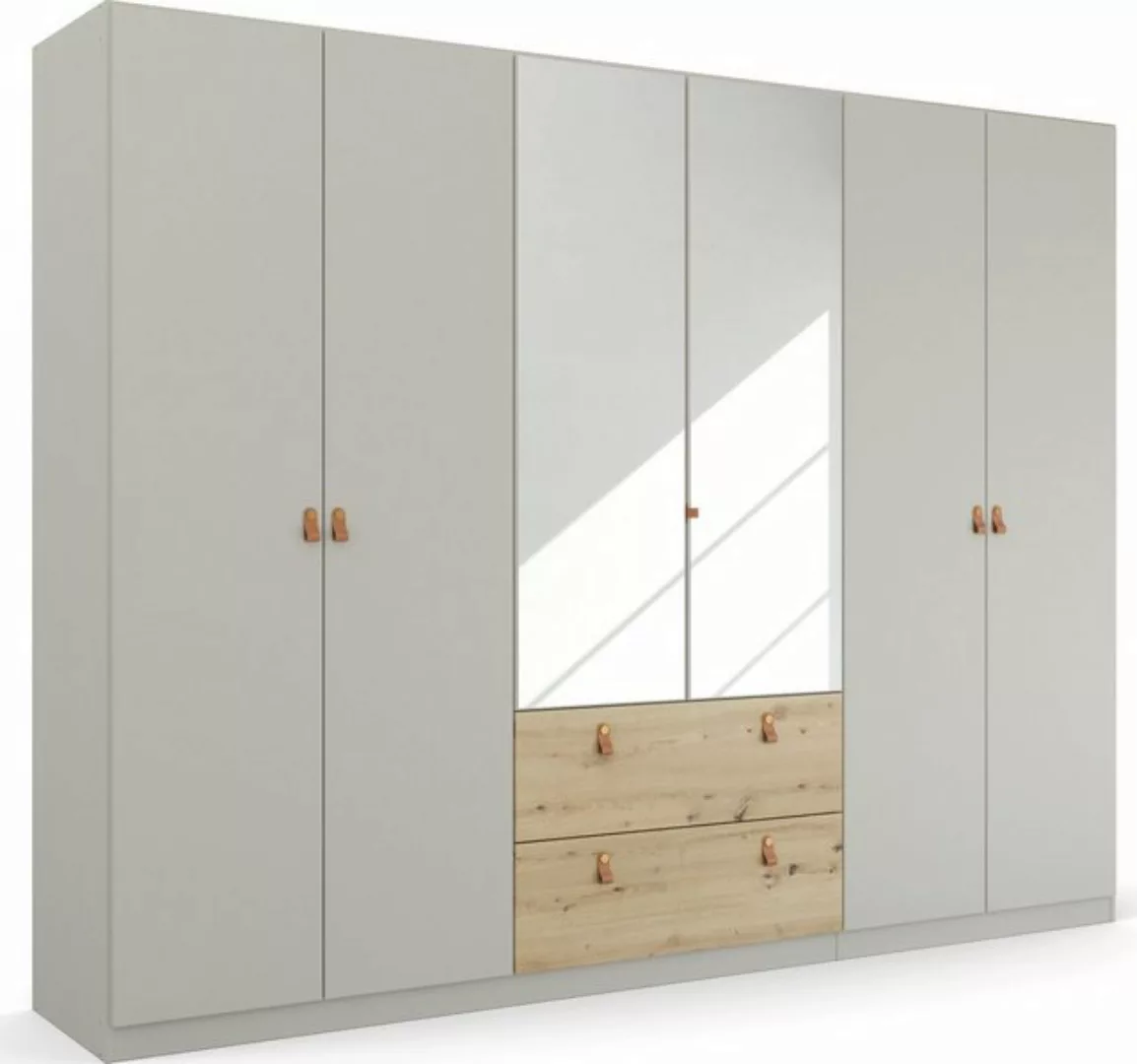 rauch Drehtürenschrank Homey by Quadra Spin mit cognacbraunen Ledergrifflas günstig online kaufen