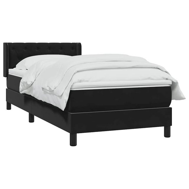 vidaXL Bett Boxspringbett mit Matratze Schwarz 80x210 cm Samt günstig online kaufen