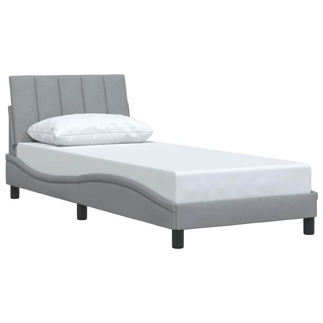 vidaXL Bett Bettgestell ohne Matratze Hellgrau 90x190 cm Stoff günstig online kaufen