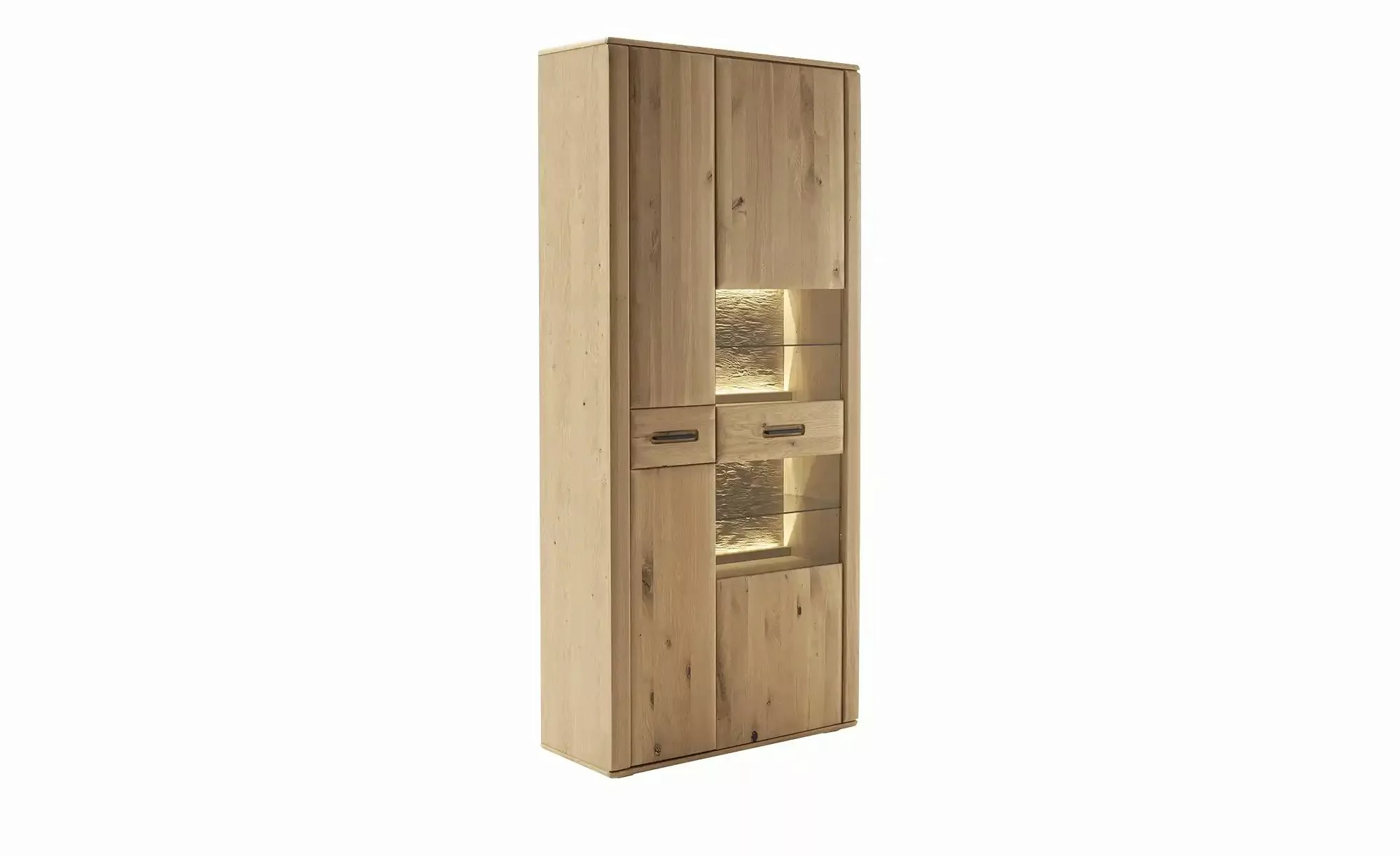 Woodford Kombi-Vitrine  Alesio ¦ holzfarben ¦ Maße (cm): B: 94 H: 207 T: 37 günstig online kaufen