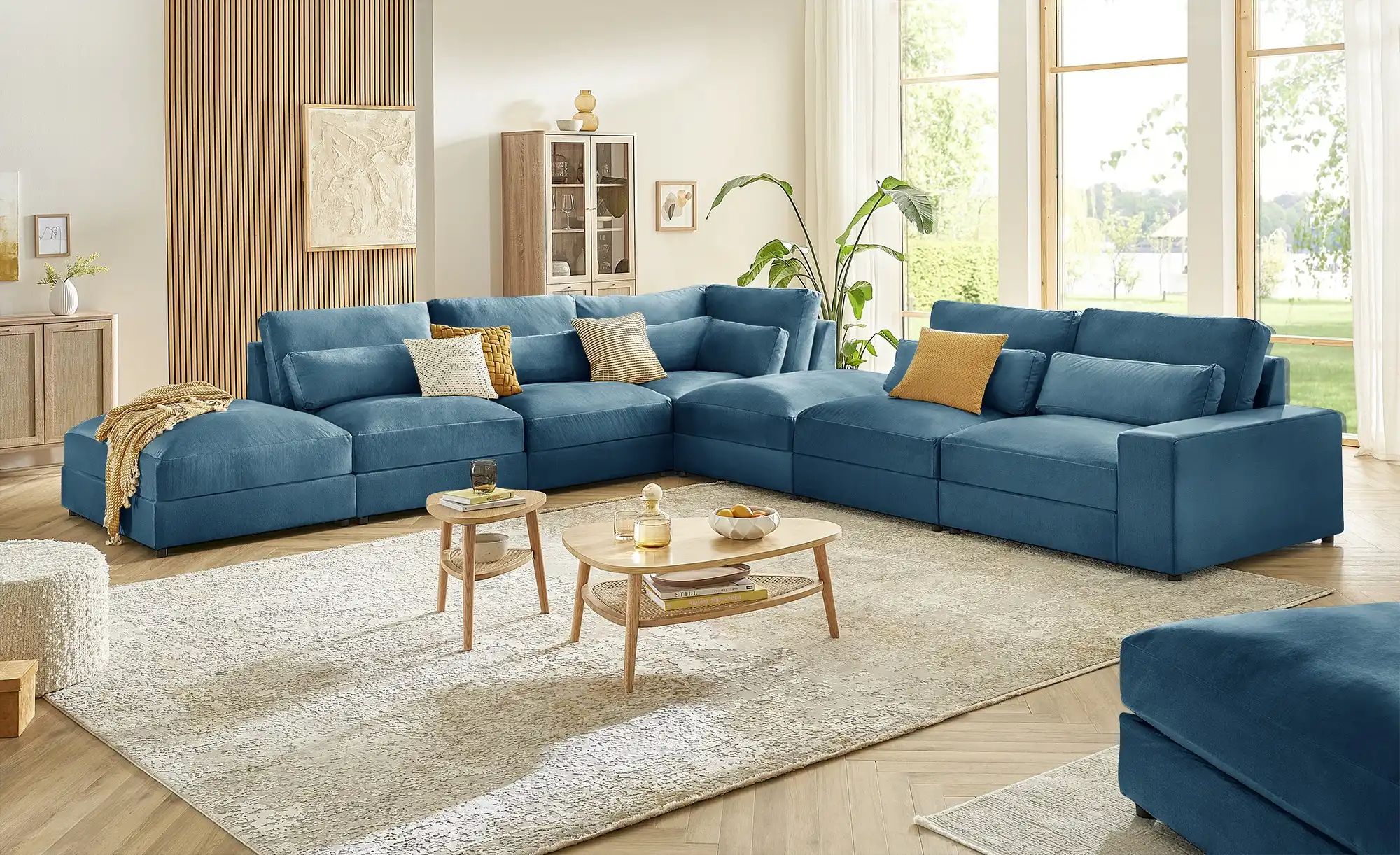 Ecksofa  Branna ¦ blau ¦ Maße (cm): B: 412 H: 88 T: 386 Polstermöbel > Sofa günstig online kaufen