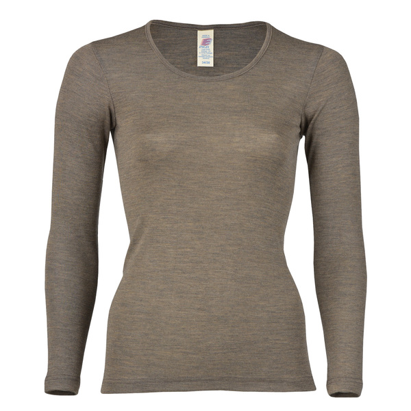 Damen Unterhemd Langarm Bio-schurwolle/seide günstig online kaufen
