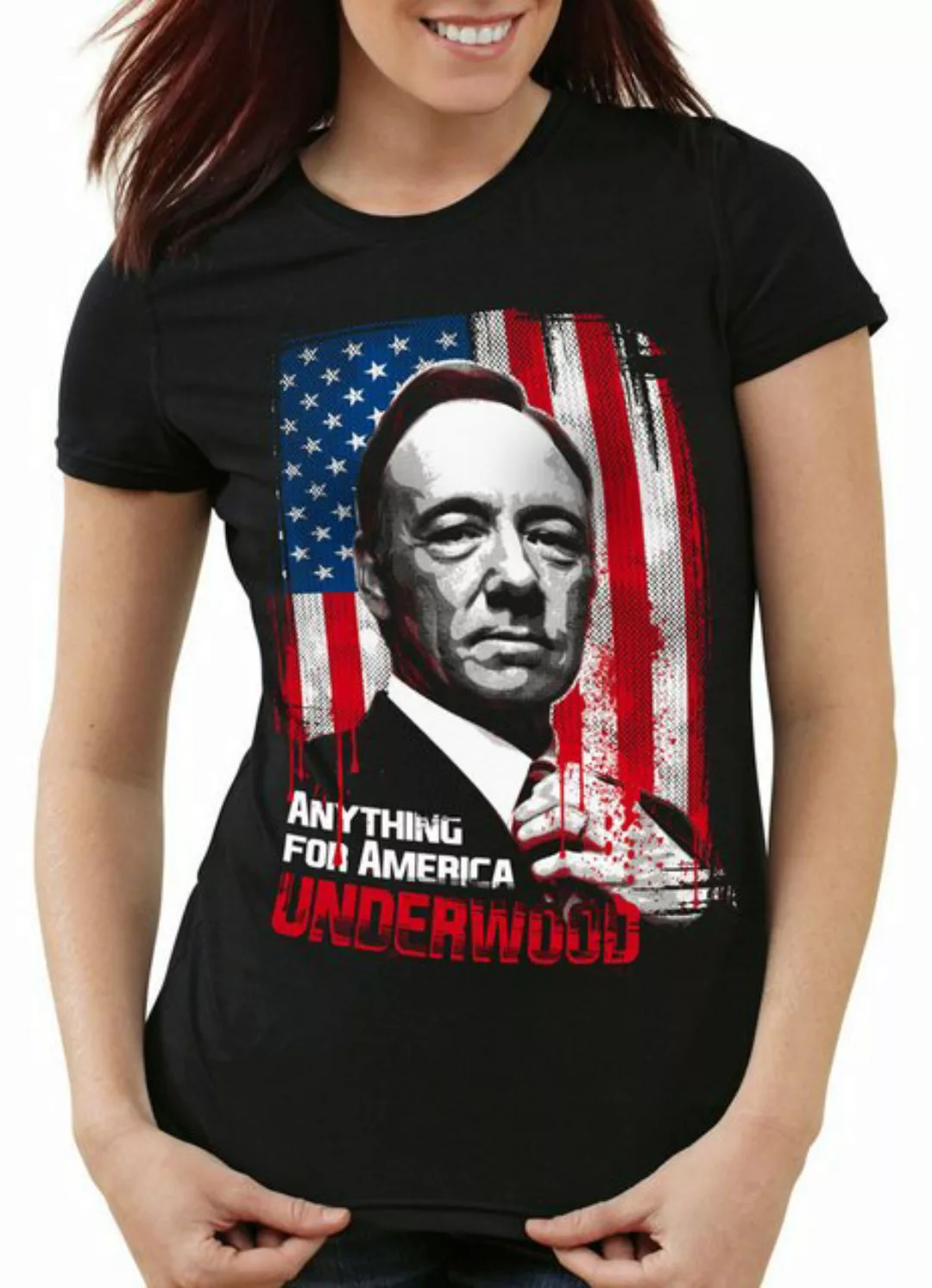 style3 T-Shirt Anything for America house of president underwood cards günstig online kaufen