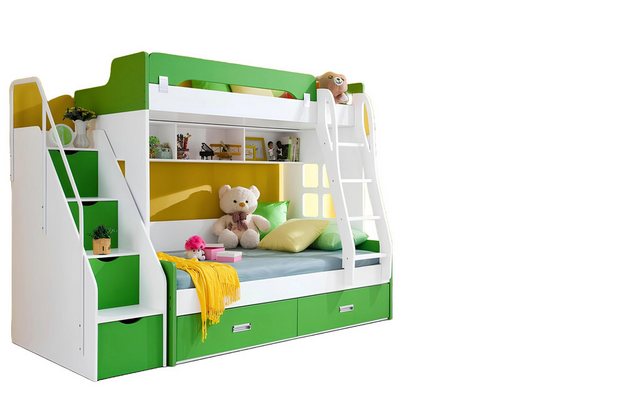 Xlmoebel Bett Neues Komplettset für Jugendzimmer und Kinderzimmer in Grün m günstig online kaufen